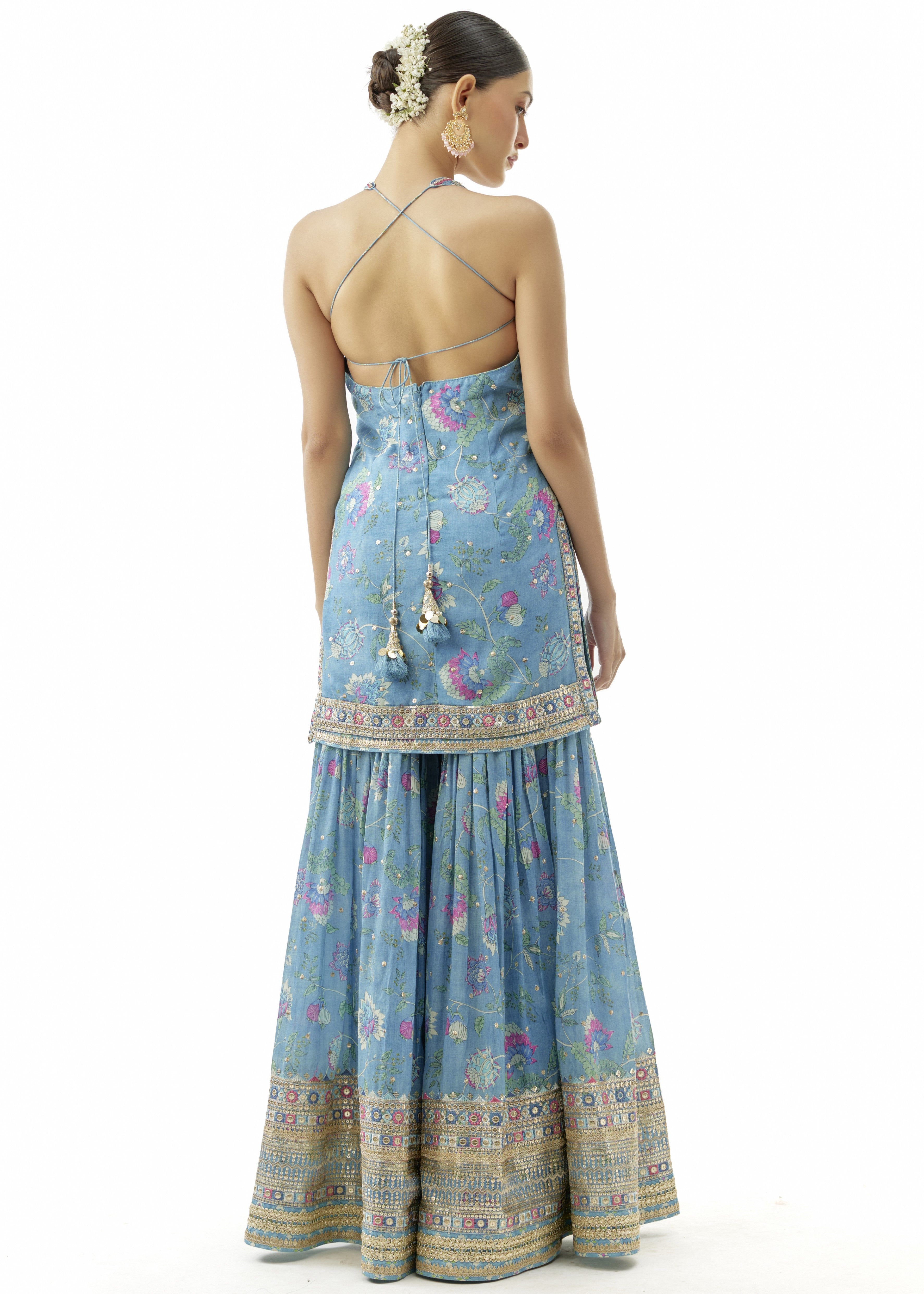 Blue Dhvanika Halter Set