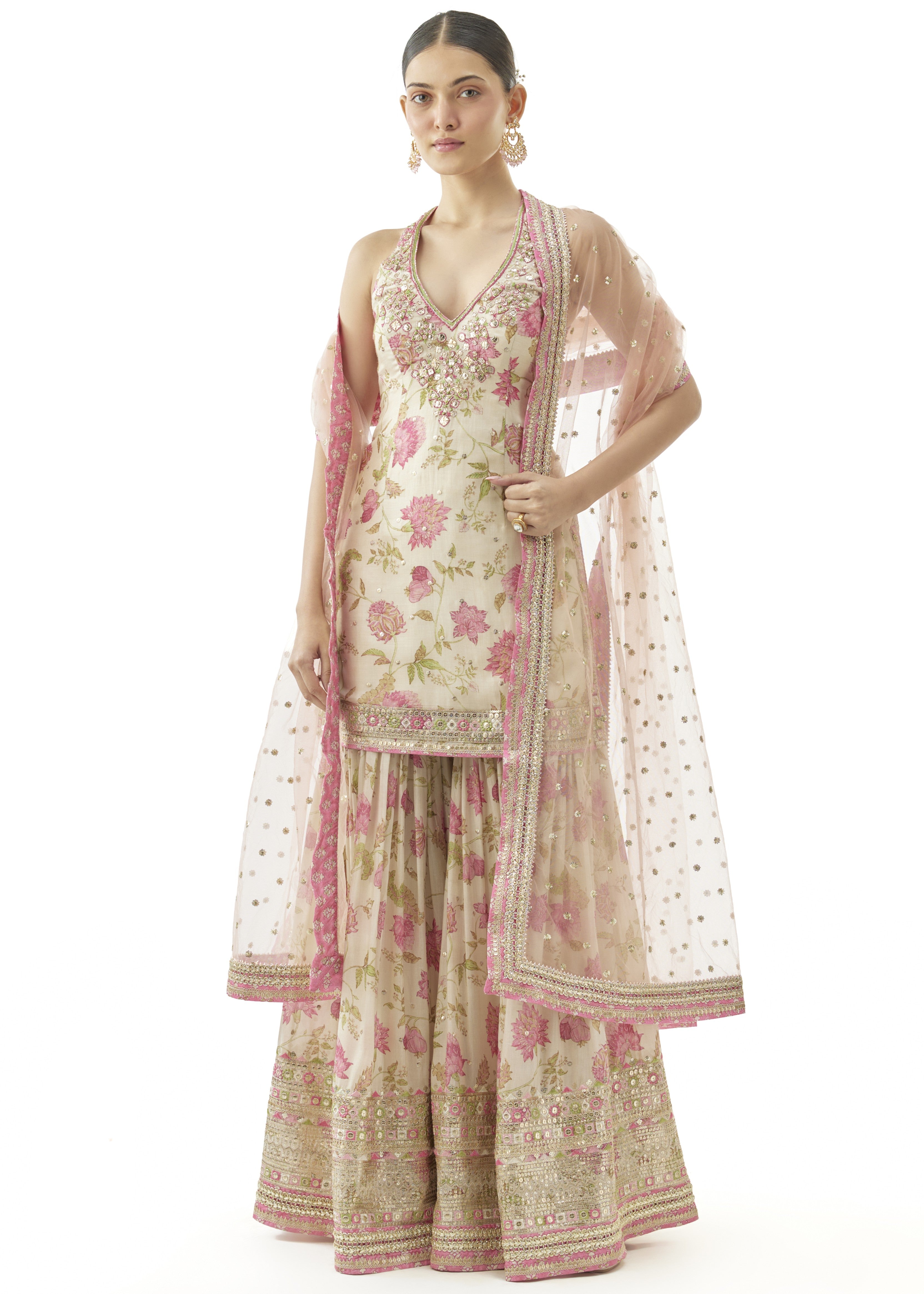 Ivory Dhvanika Halter Set