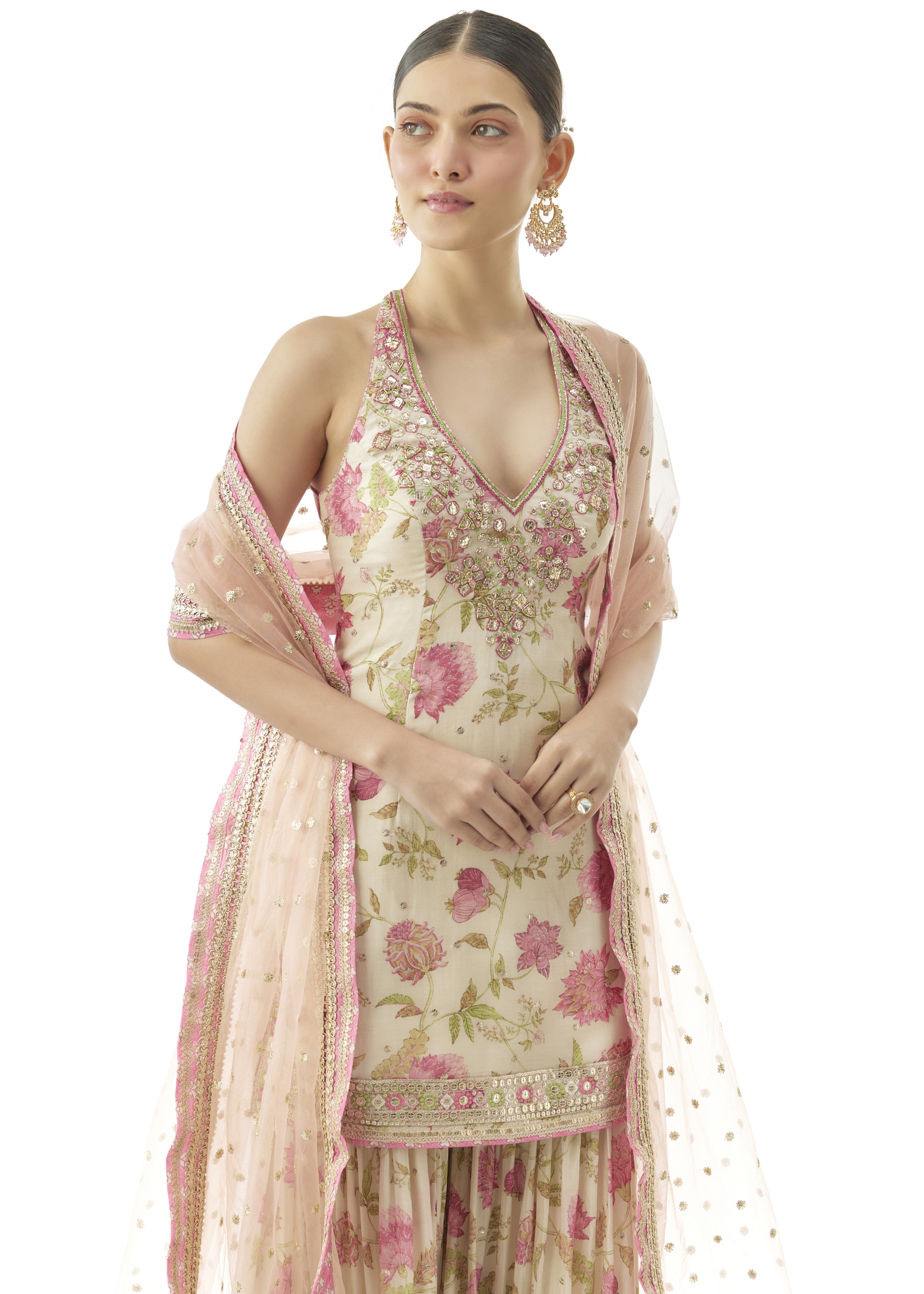 Ivory Dhvanika Halter Set
