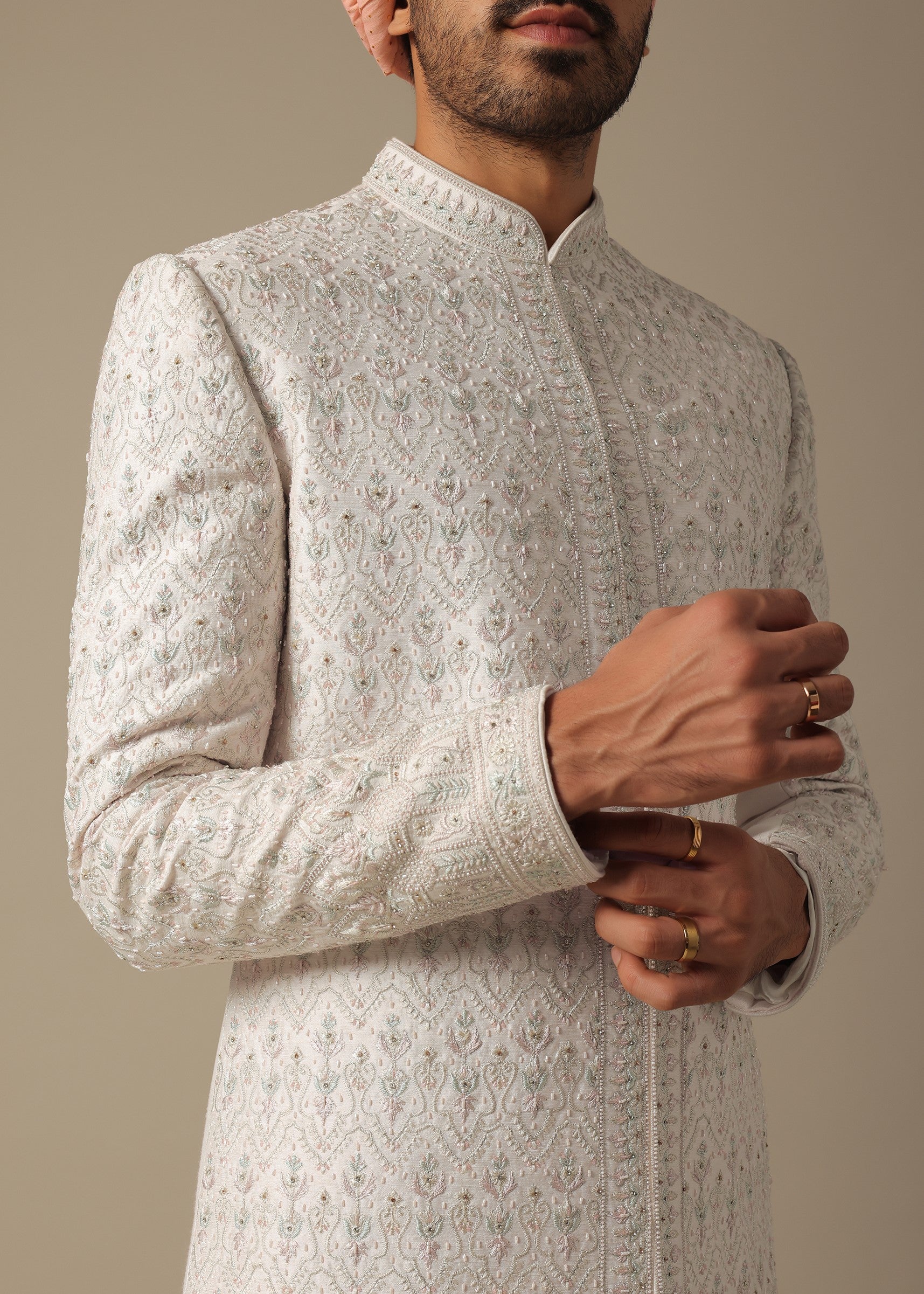 Regal Pink Sherwani Set