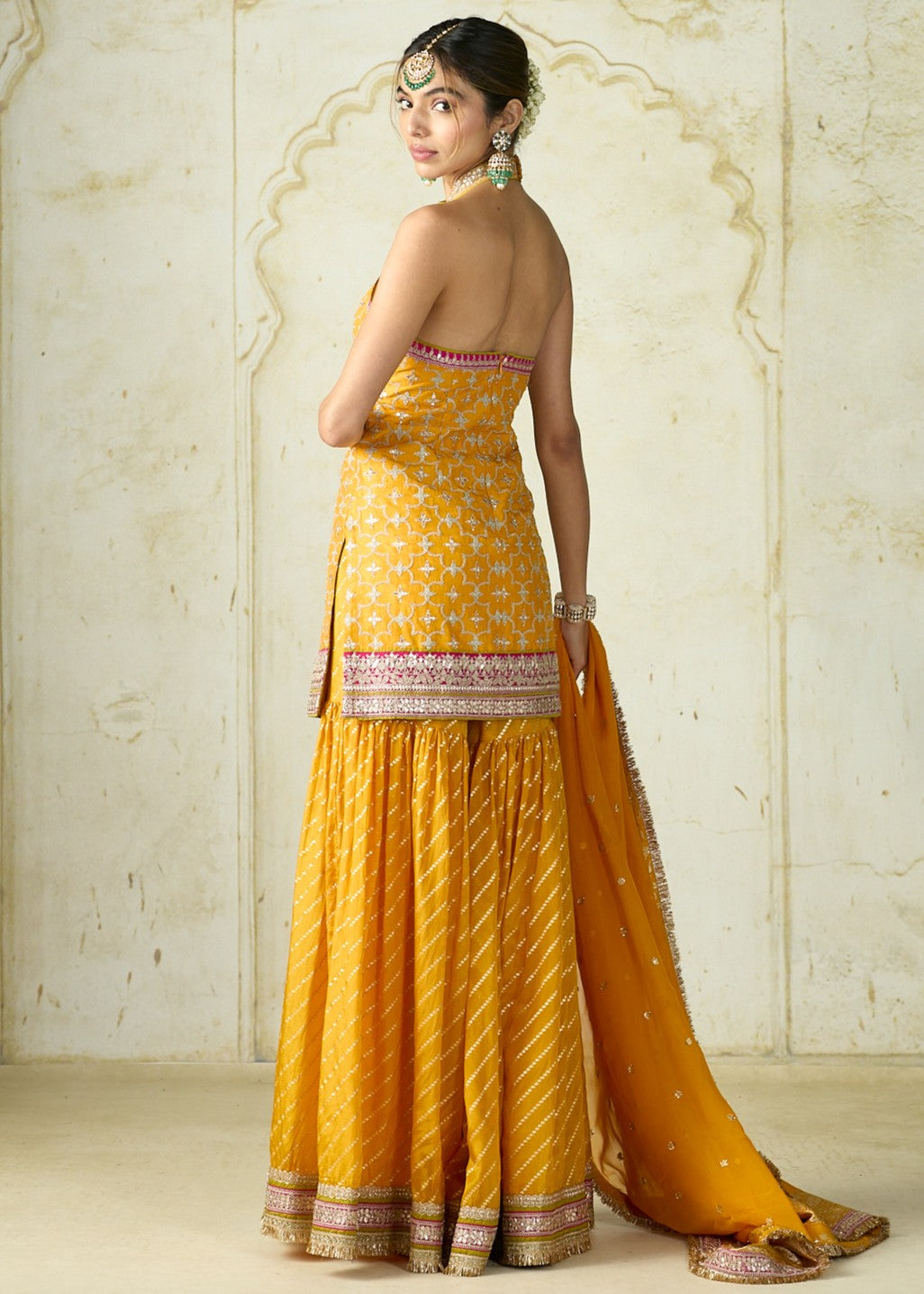 Mustard Yellow Kainaat Sharara Set
