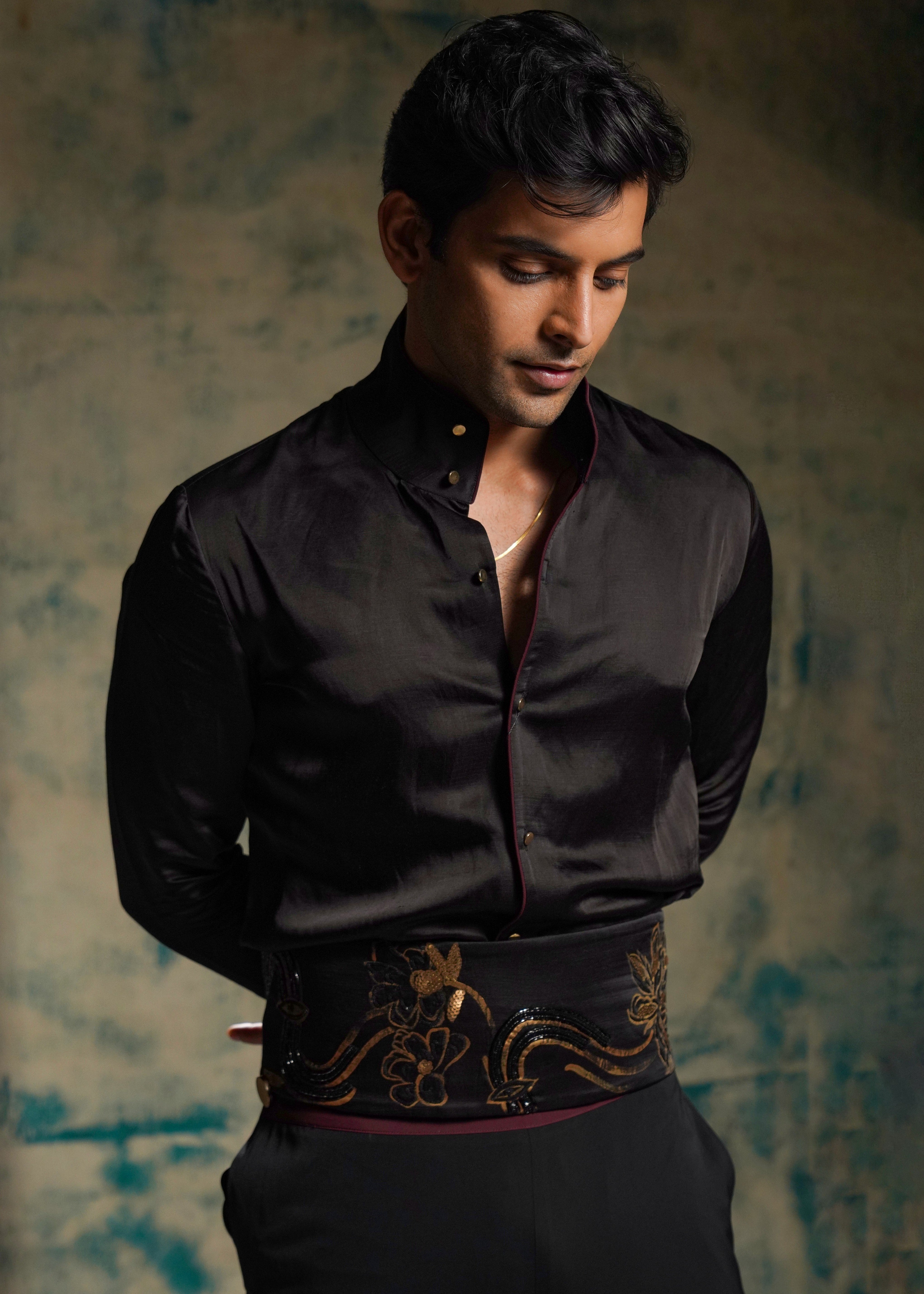 Classic Black Shirt Set