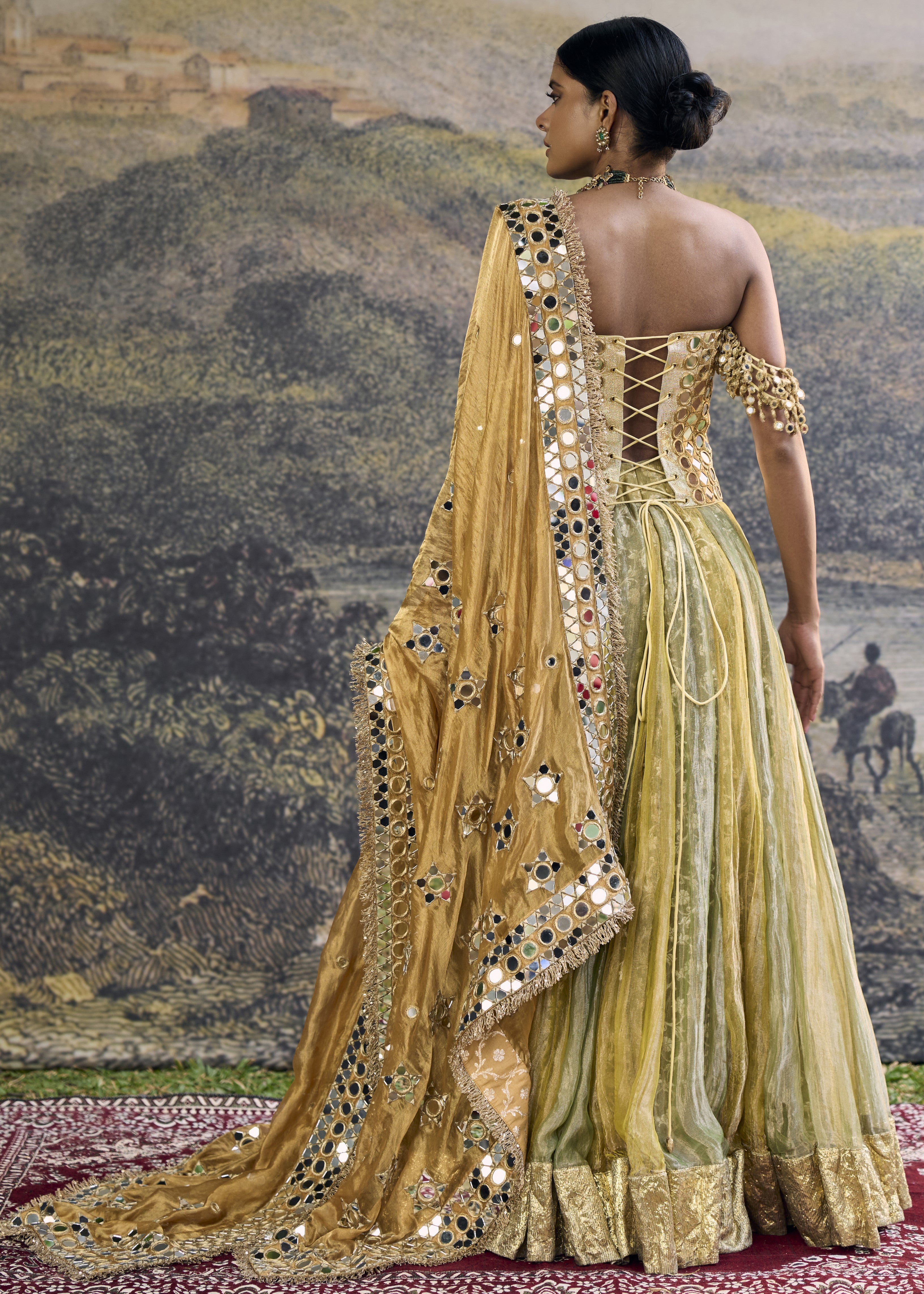Hiranya Mirror Lehenga Set