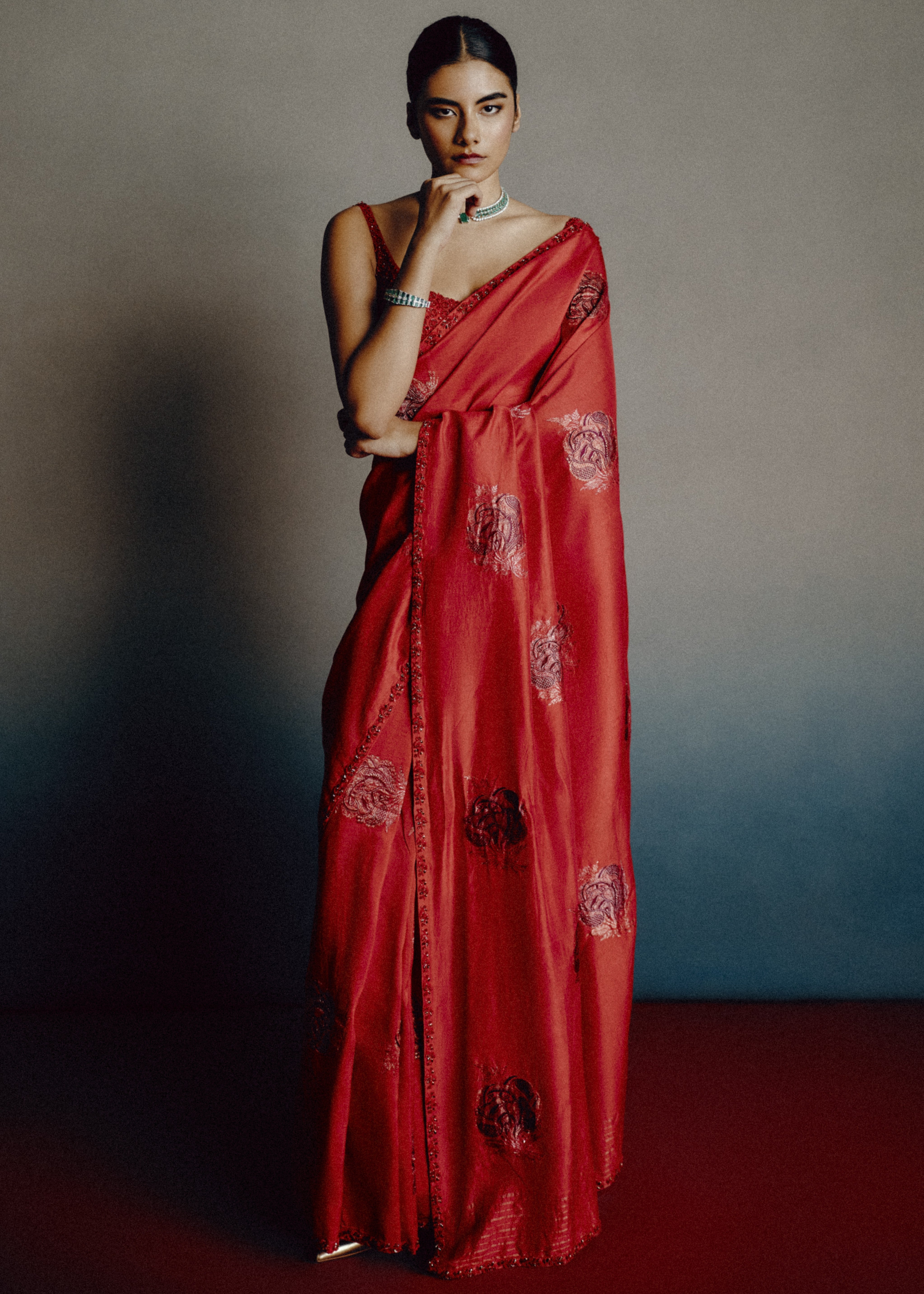 Ruby Rouge Banarasi Sari