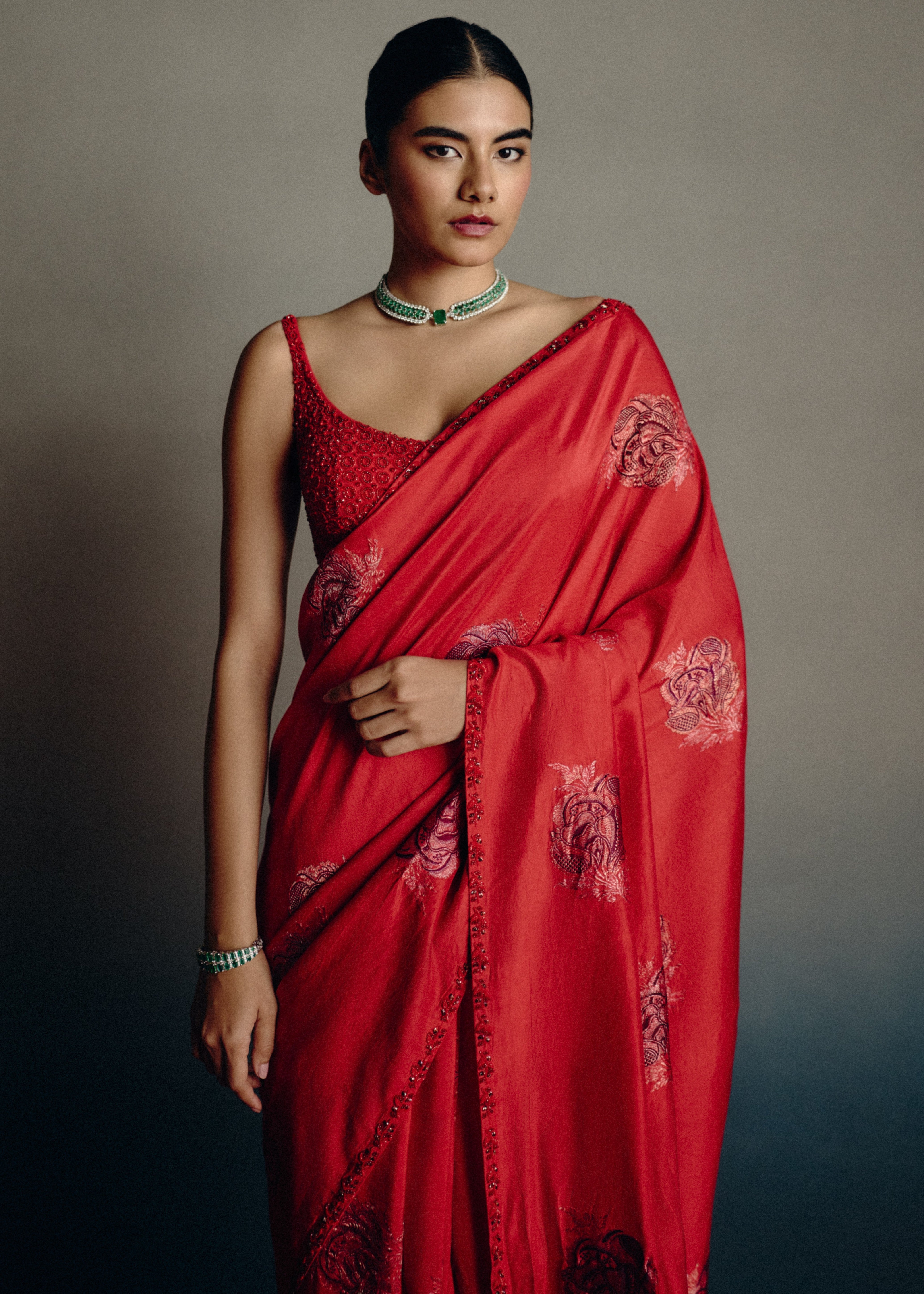 Ruby Rouge Banarasi Sari