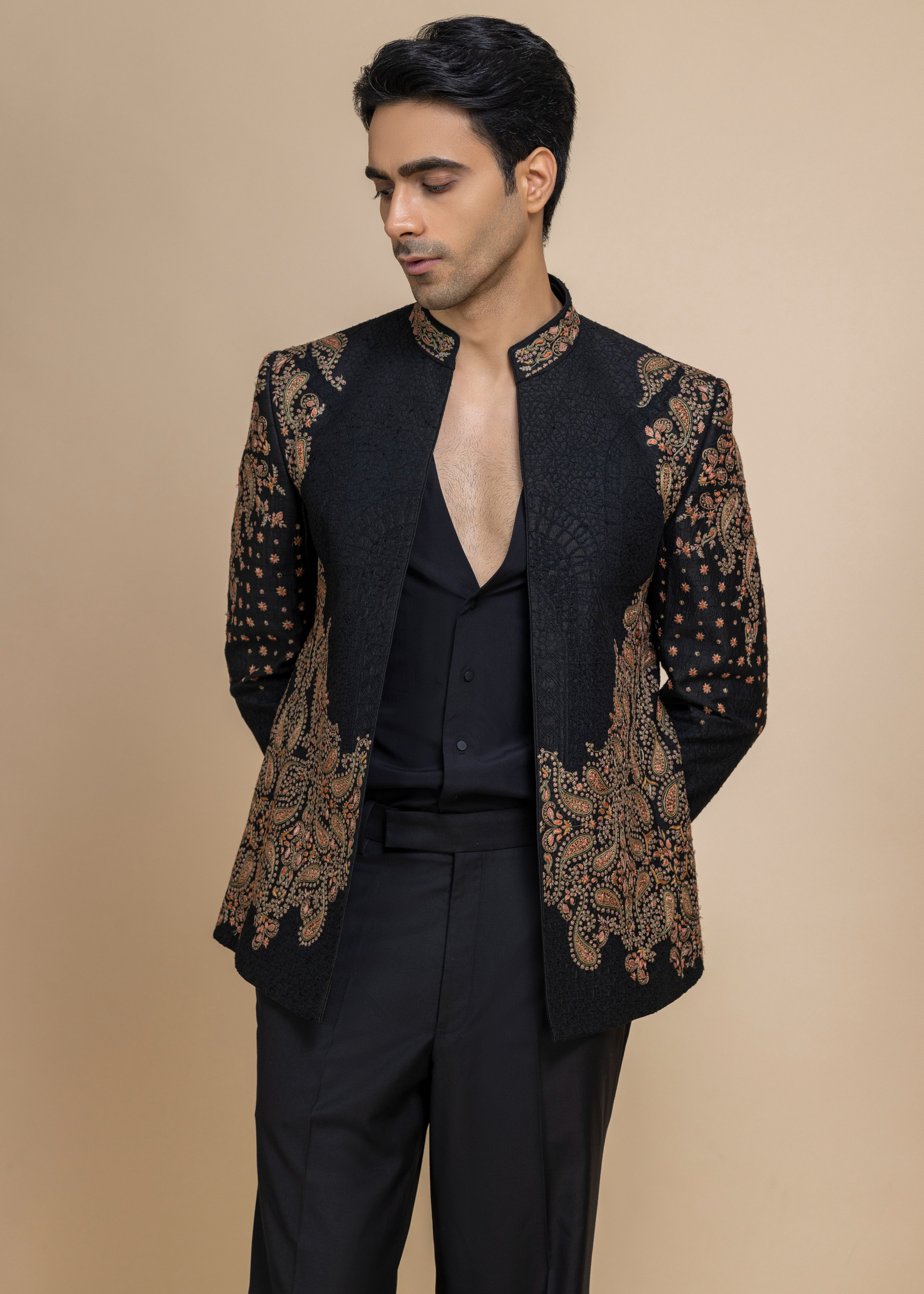 Kaashnoir Jacket, Shirt & Pant Set