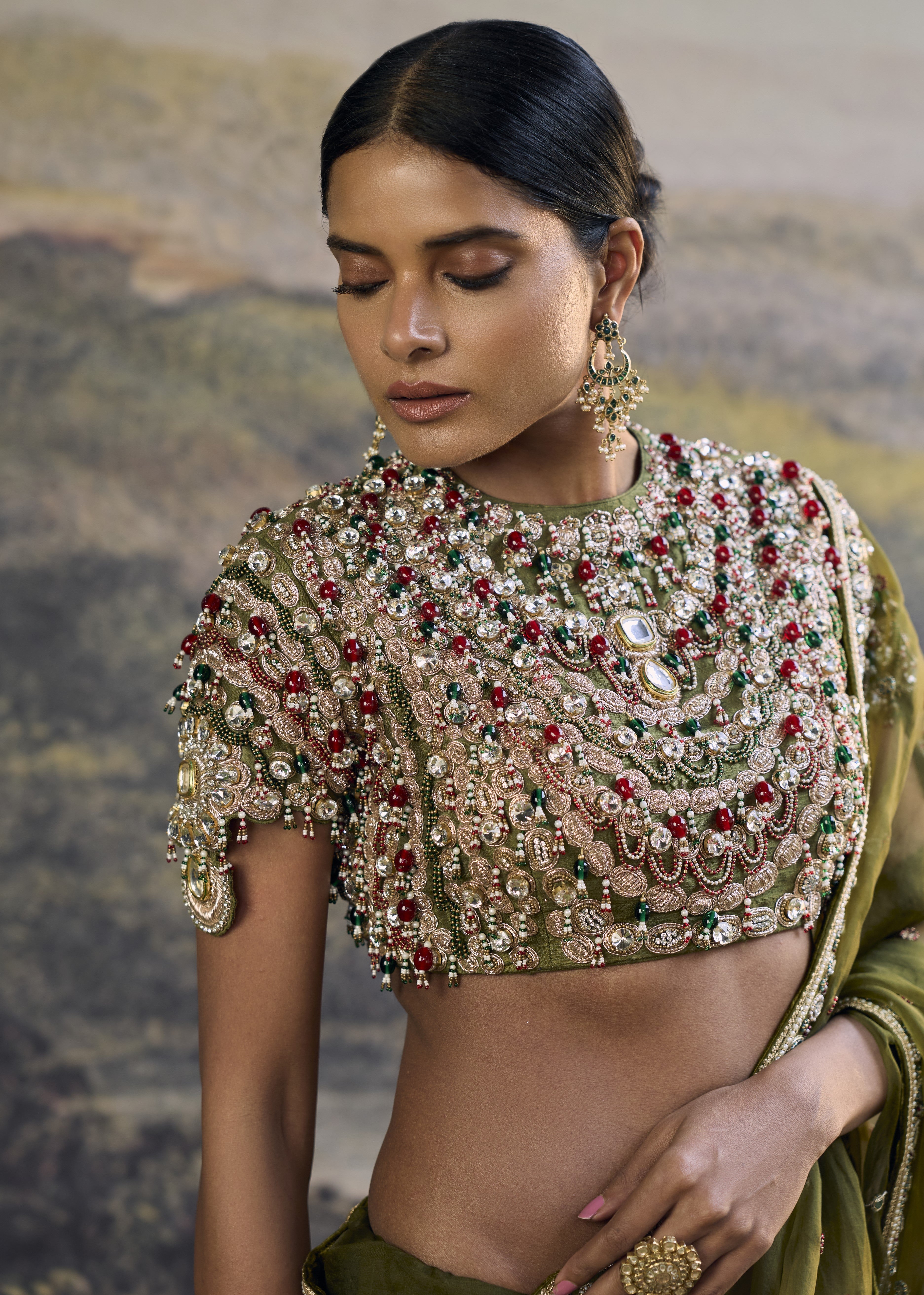 Zoya Jewel Organza Sari Set
