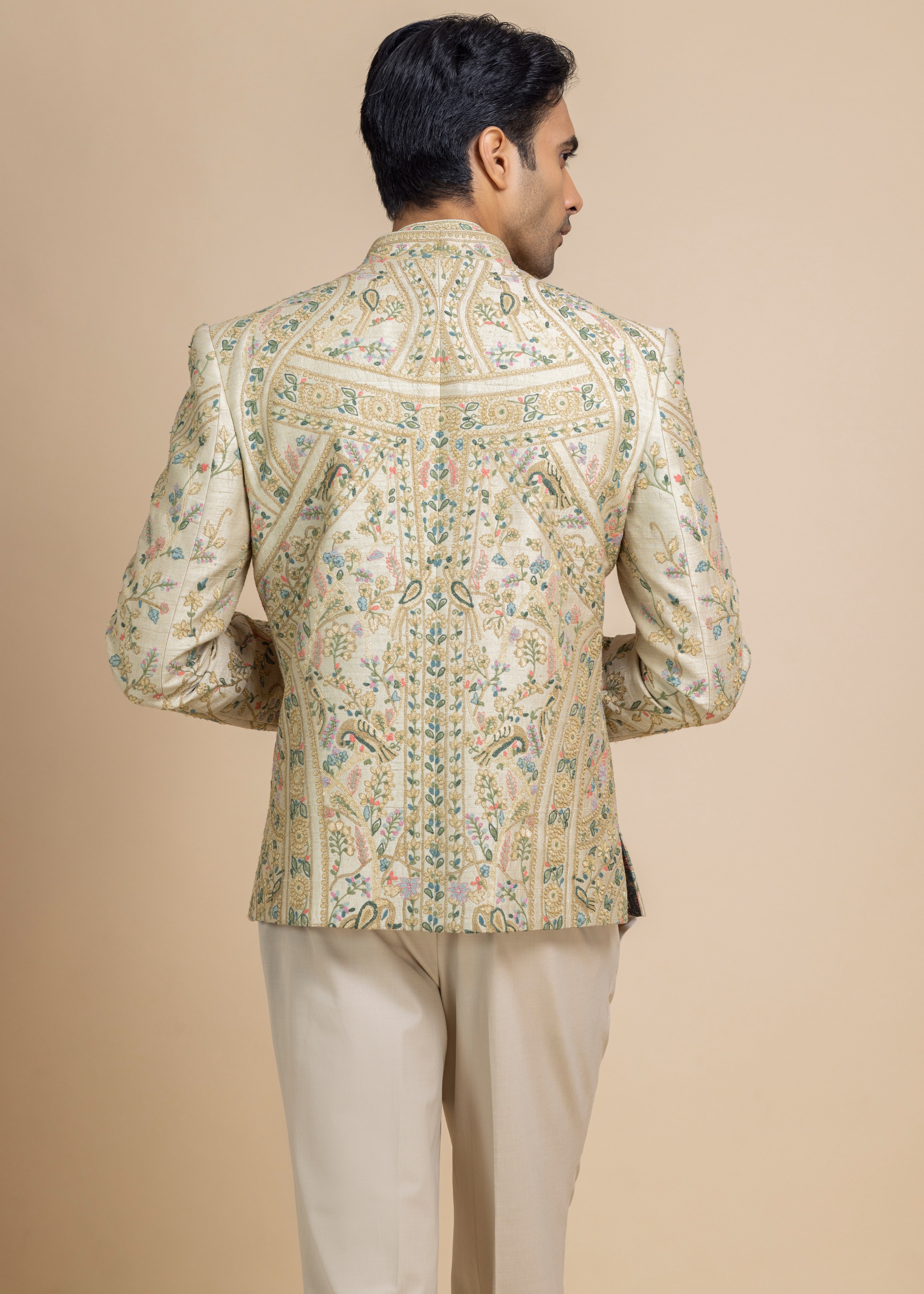 Zavian Short Jacket, Kurta & Pant Set
