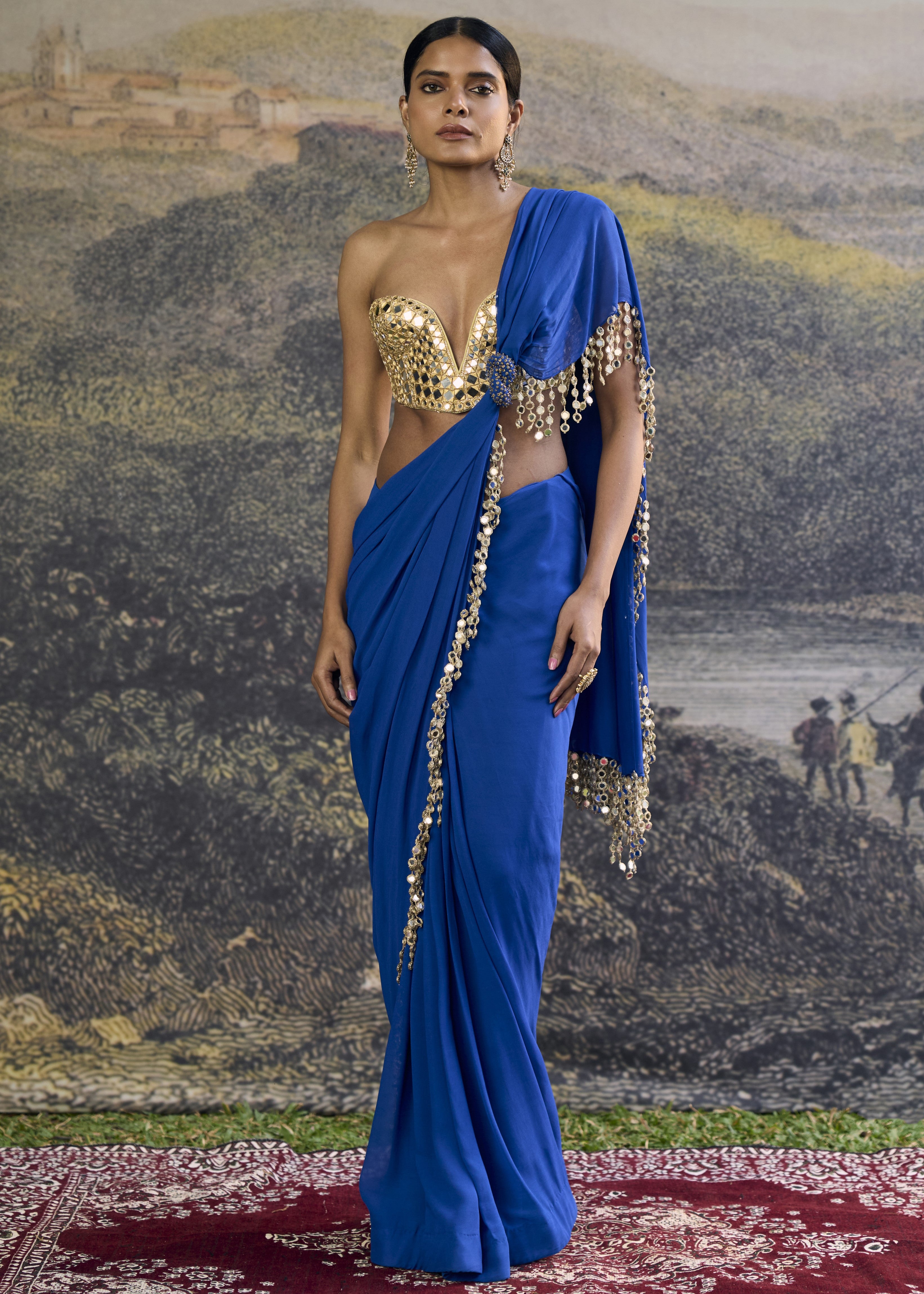 Neelanjana Mirror Sari Set