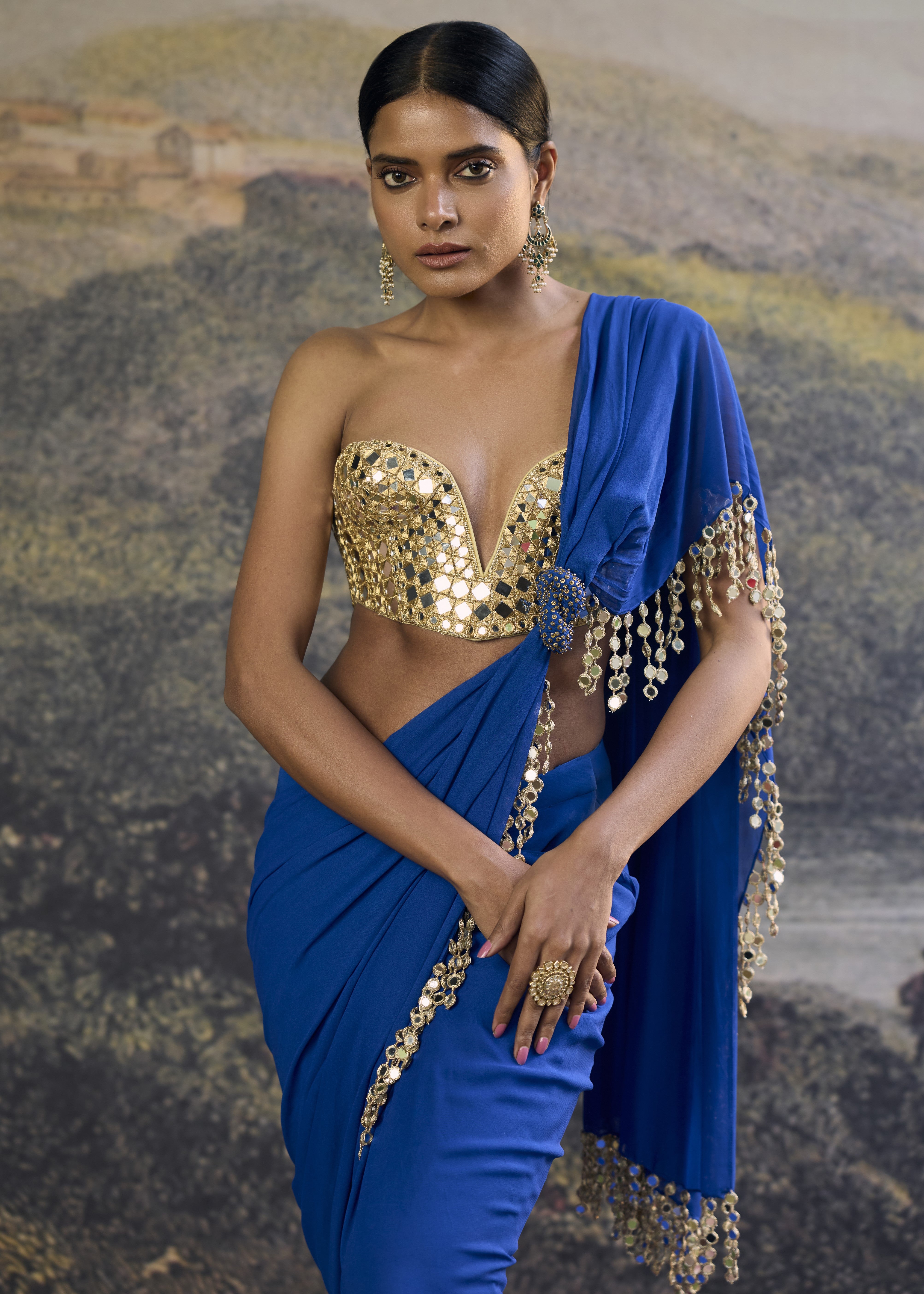 Neelanjana Mirror Sari Set