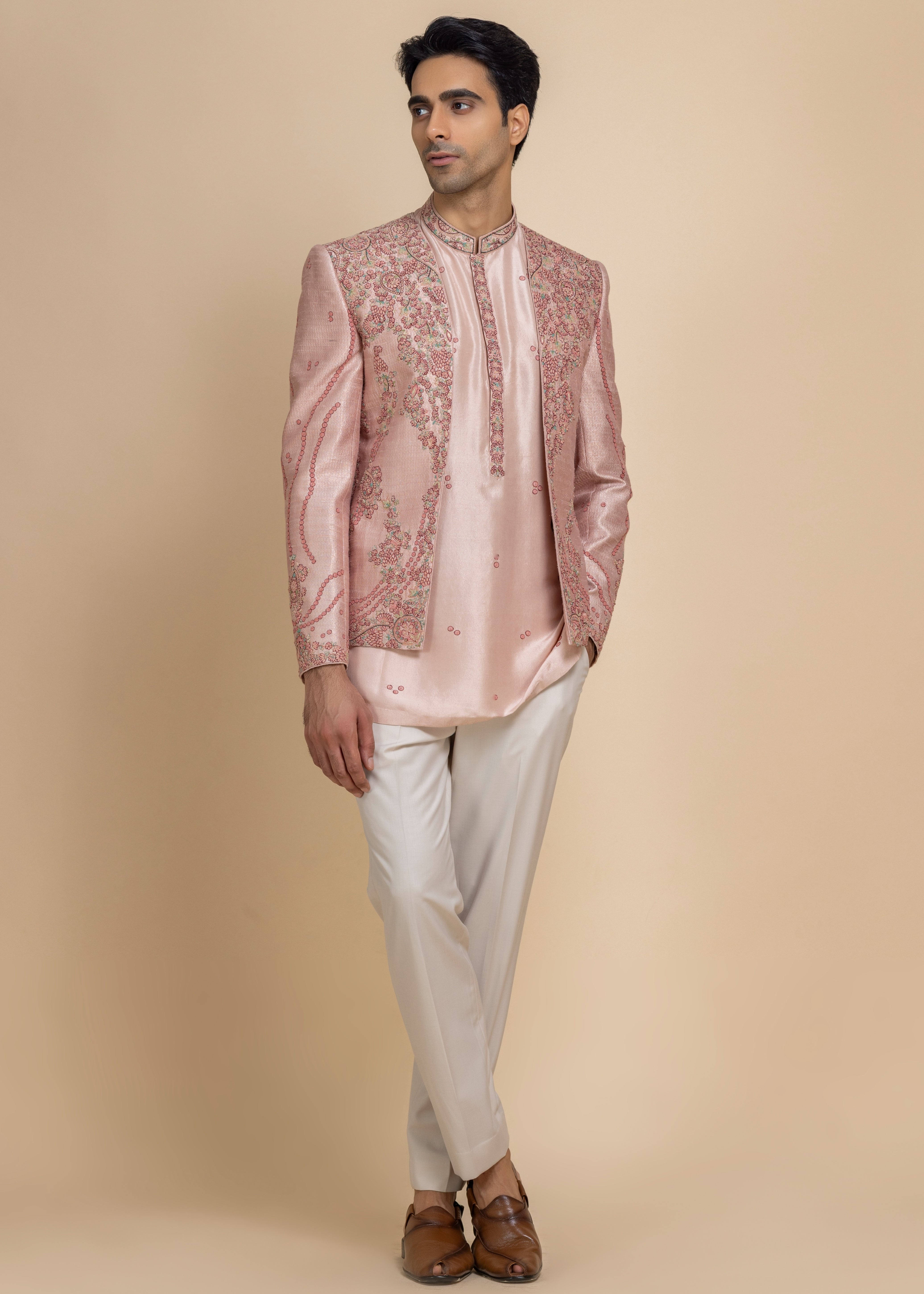 Elyas Short Jacket, Kurta & Pant Set