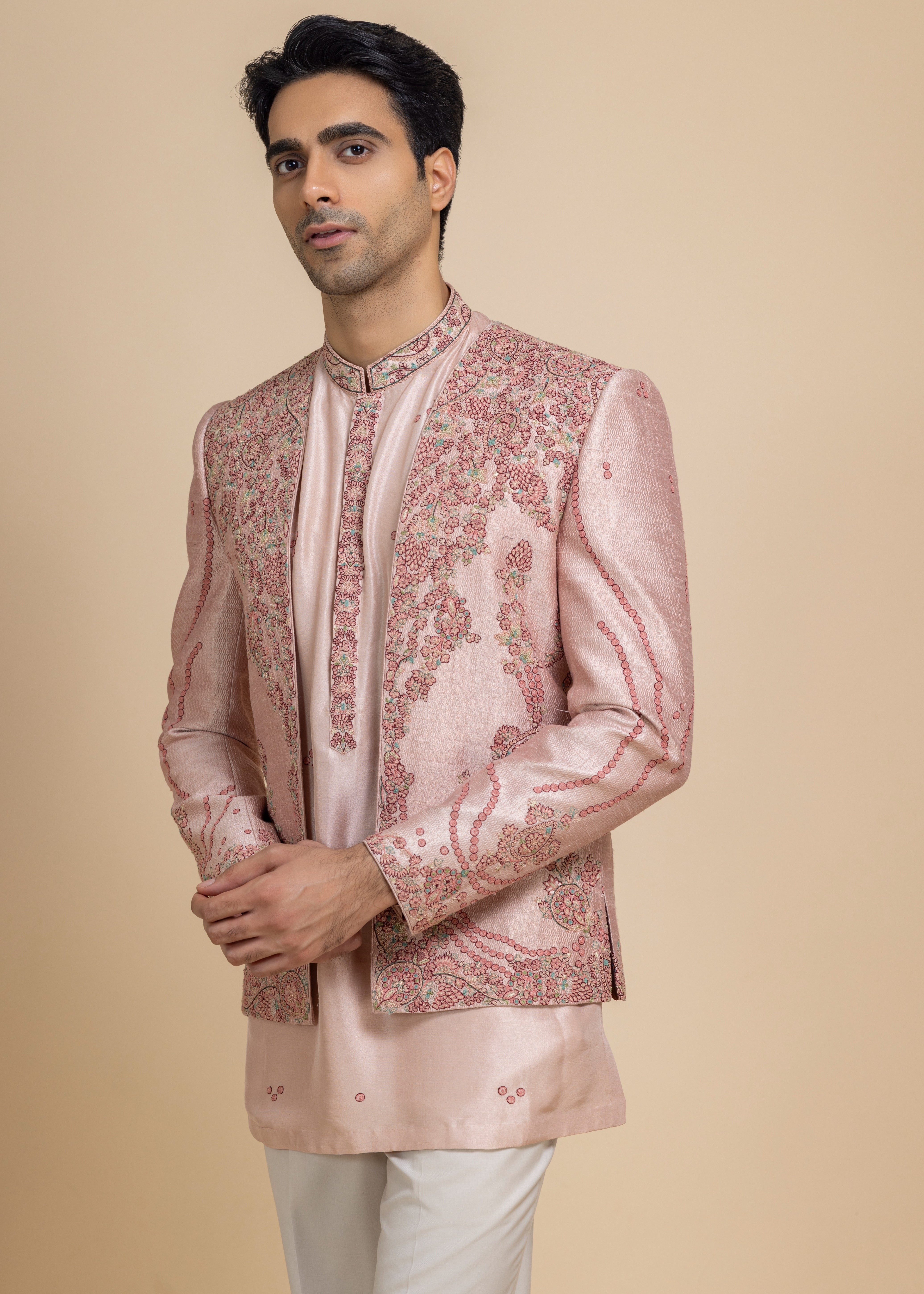 Elyas Short Jacket, Kurta & Pant Set
