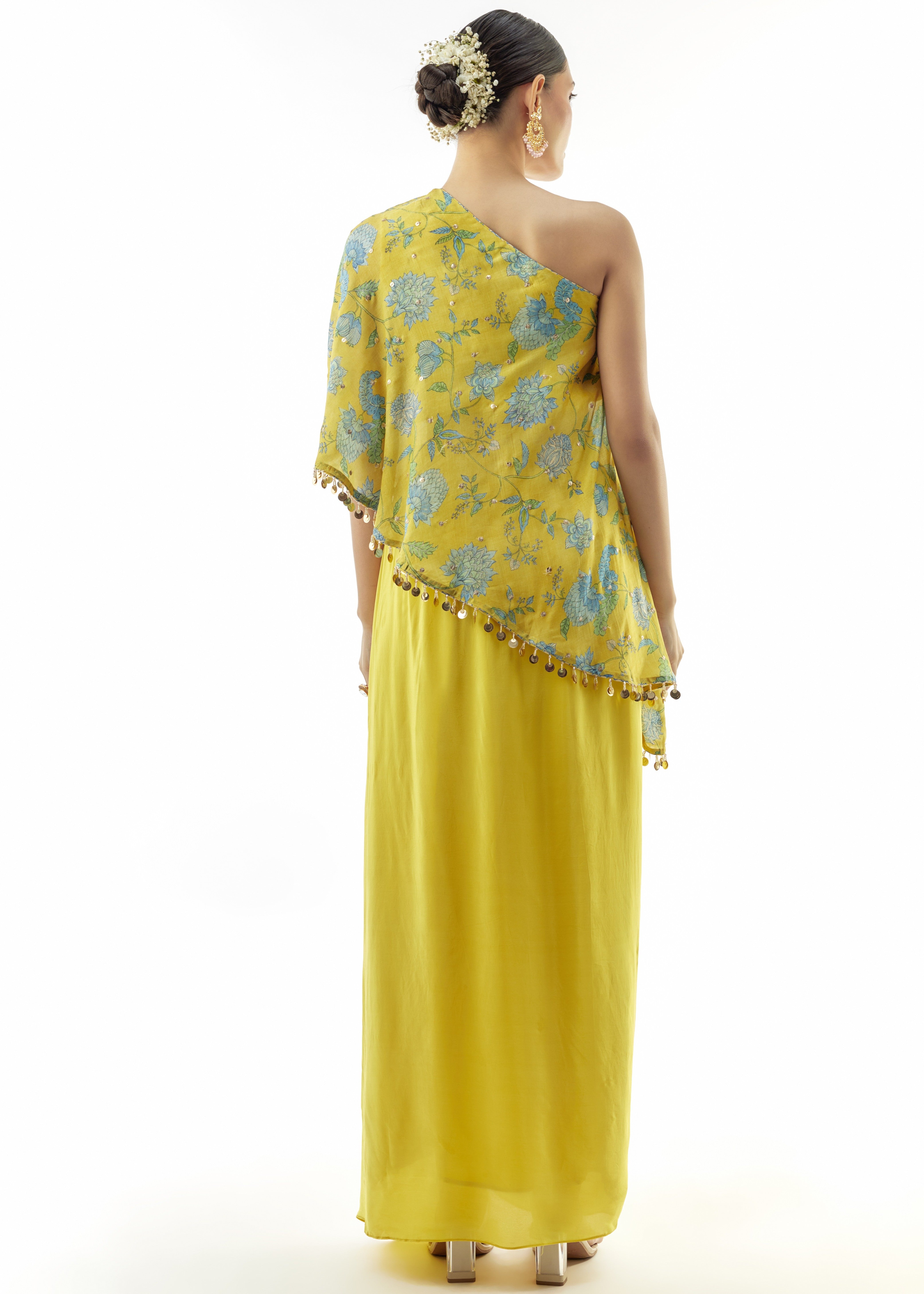 Vaishnavi One-Shoulder Skirt Set