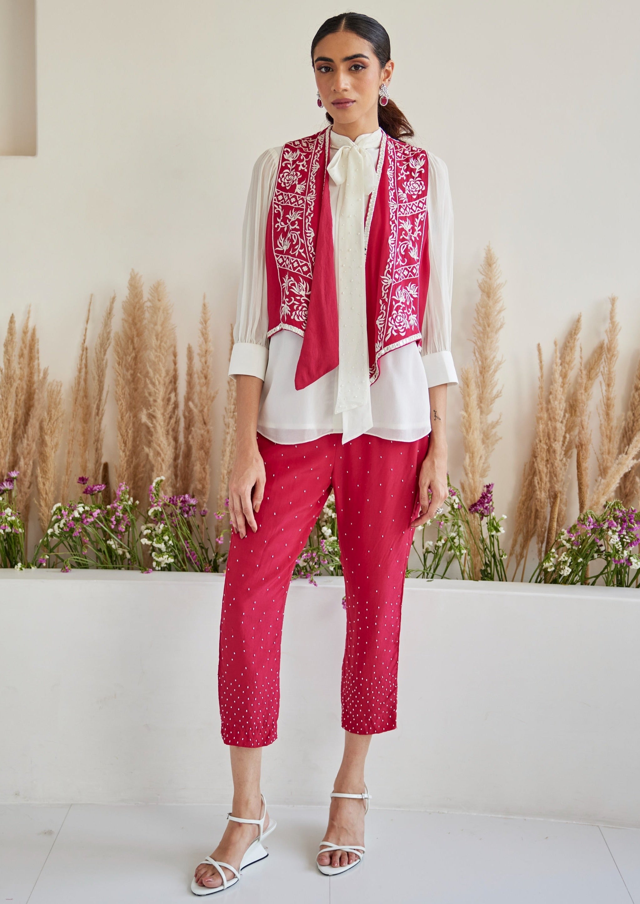 Parsi Gaara Asymmetrical Sleeveless Jacket