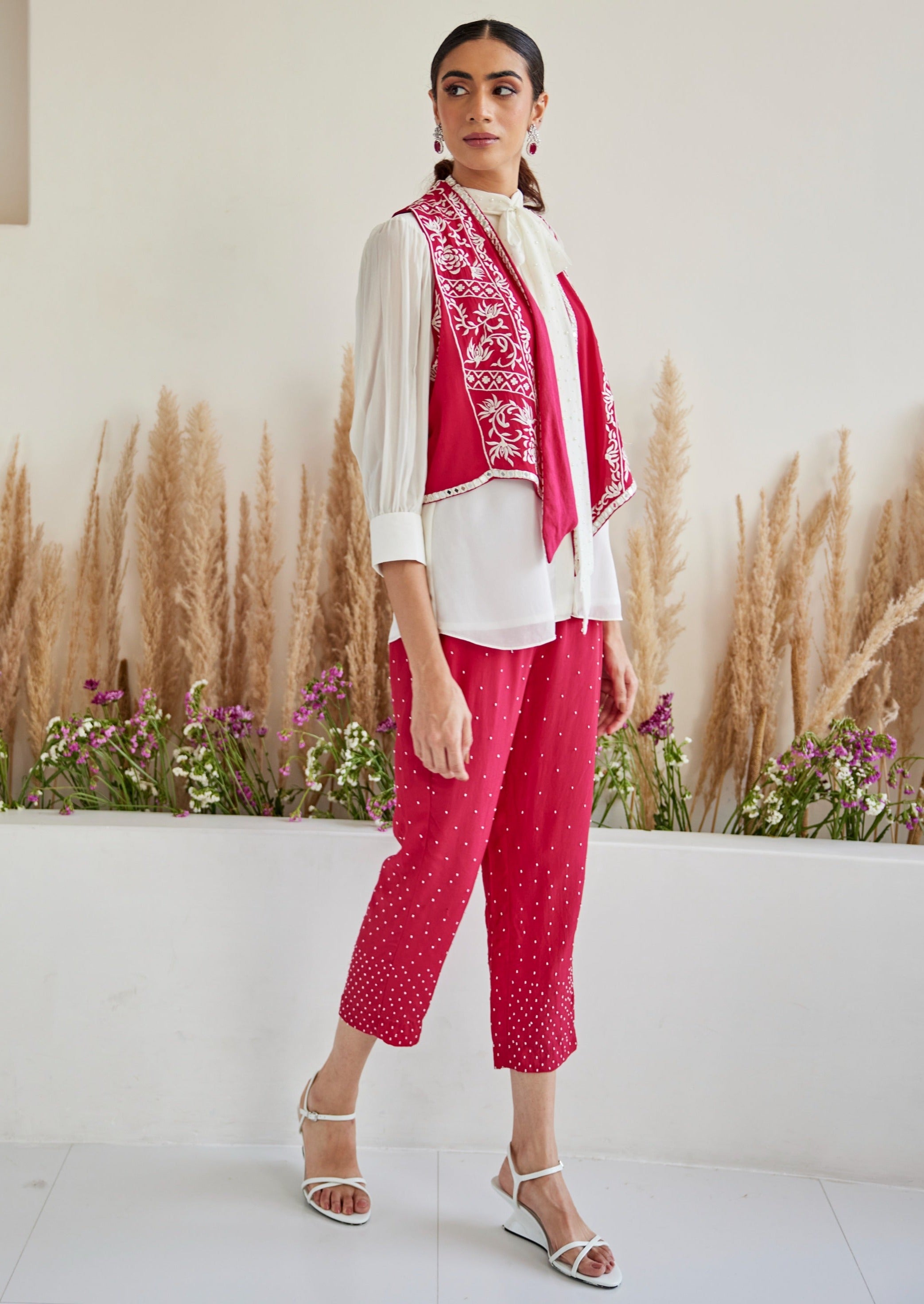 Parsi Gaara Asymmetrical Sleeveless Jacket