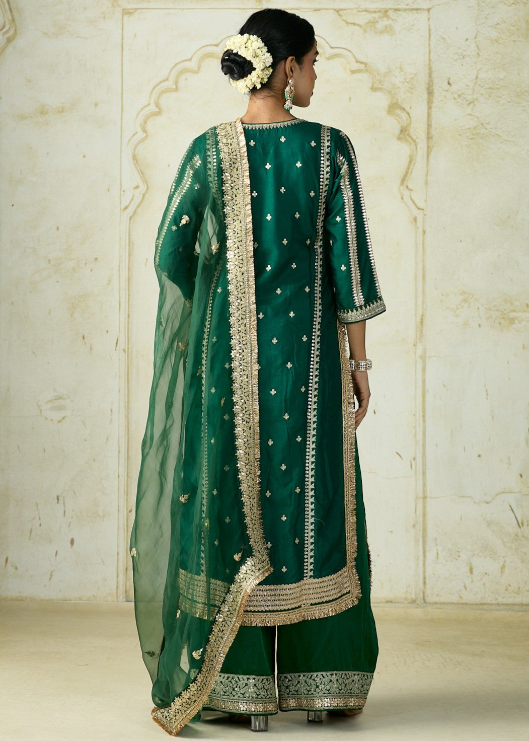 Green Lakshmi Kurta Set