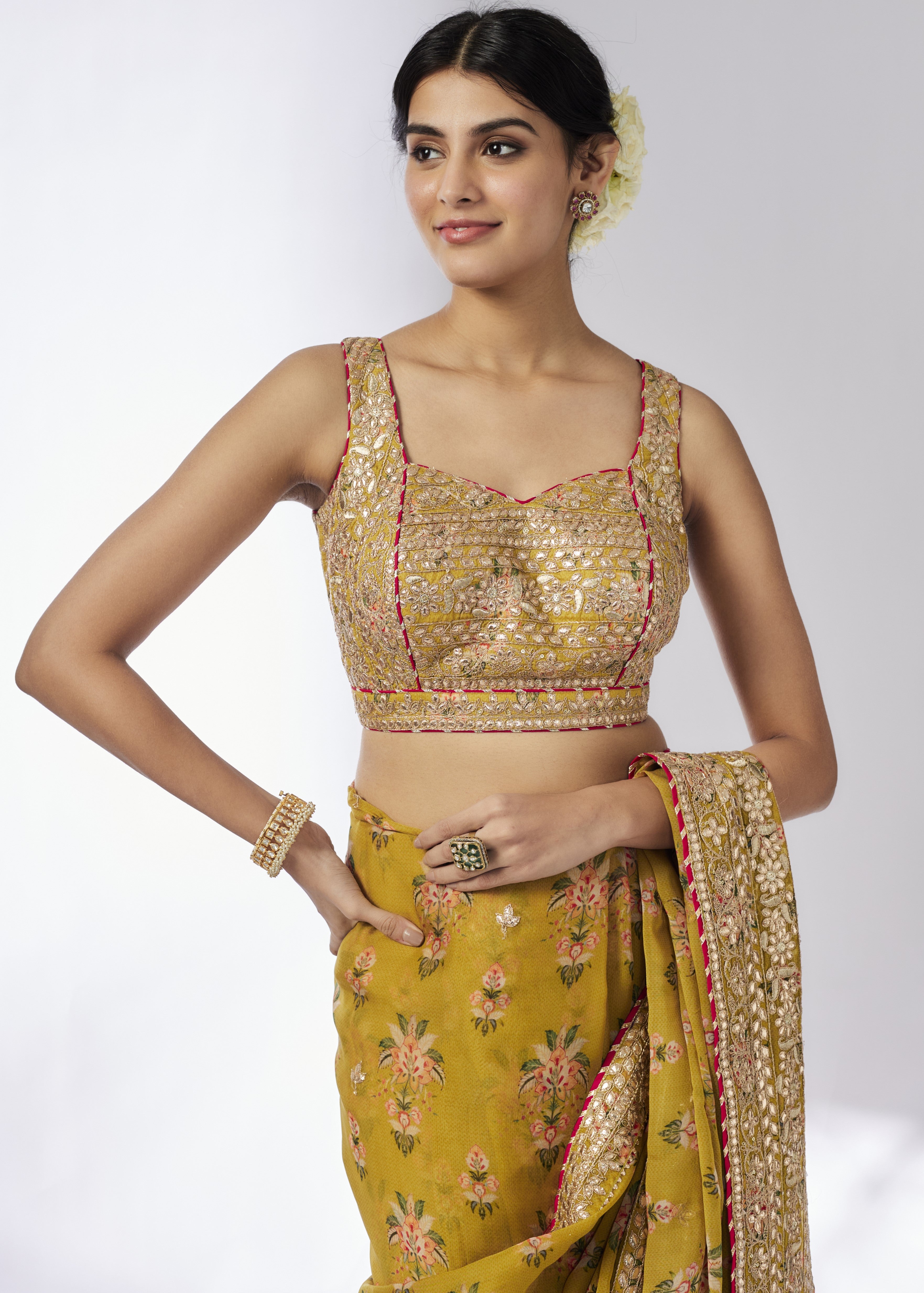 Mustard Masoom Sari Set