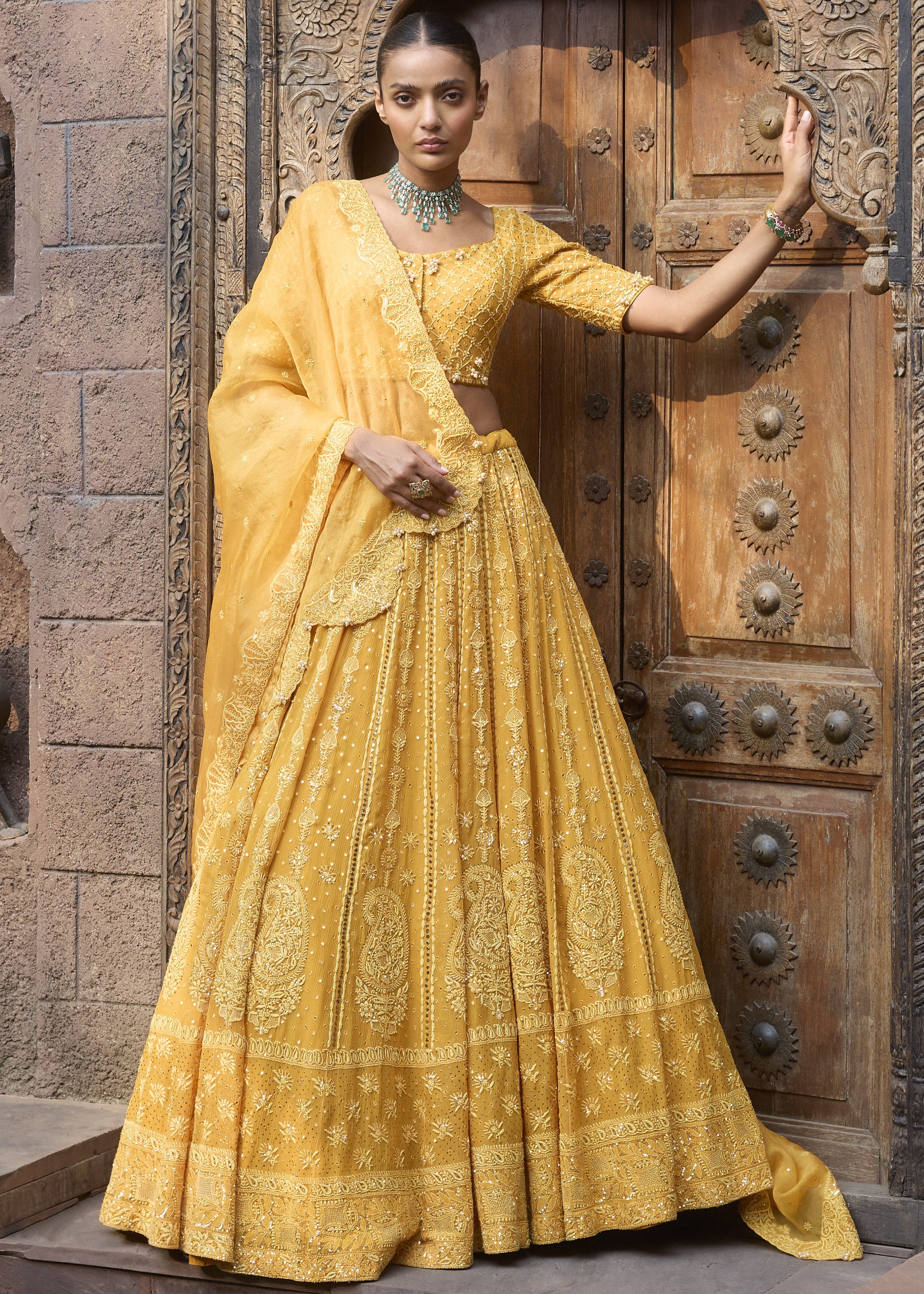 Amra Chikankari Lehenga