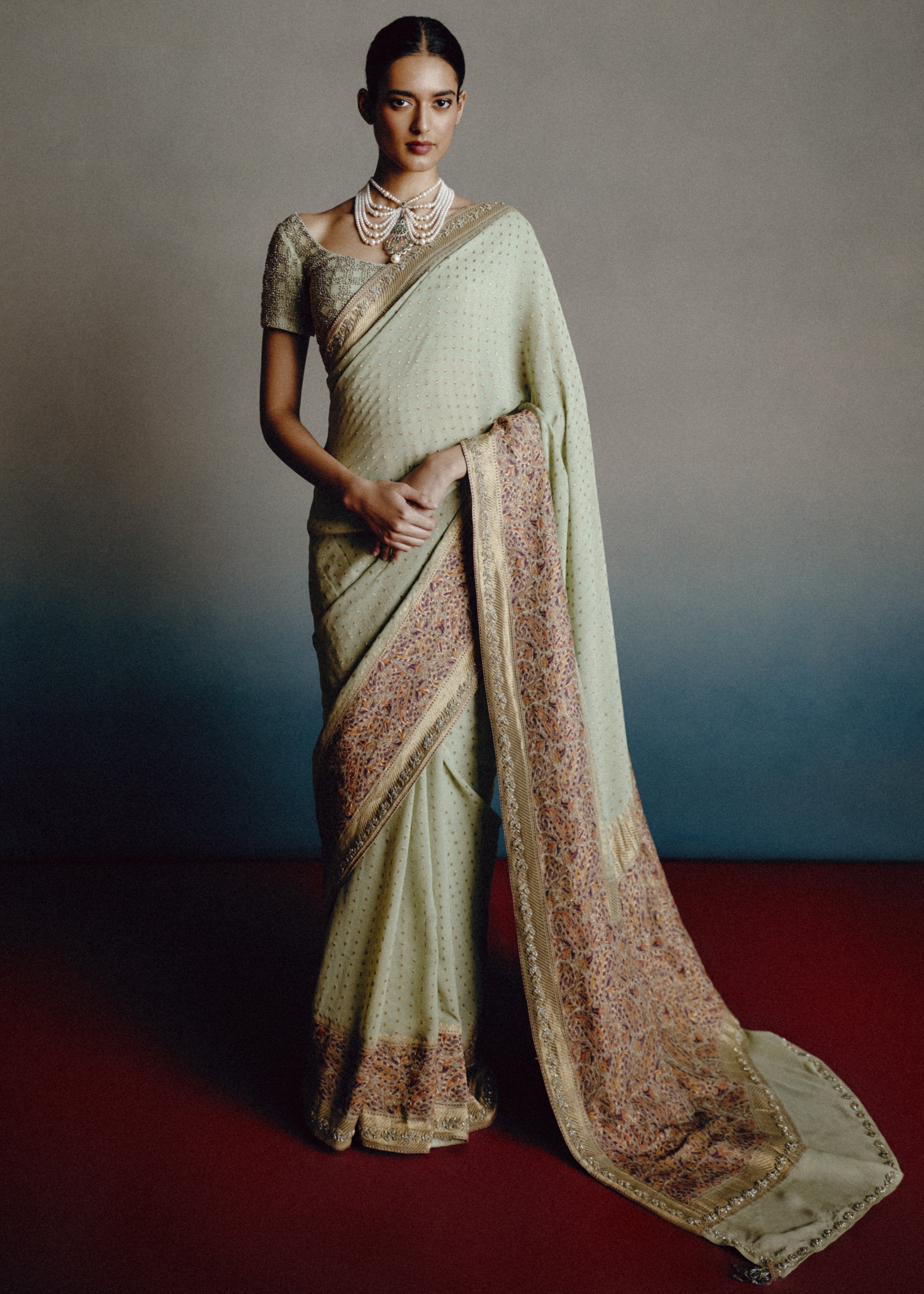 Pistachio Eden Sari