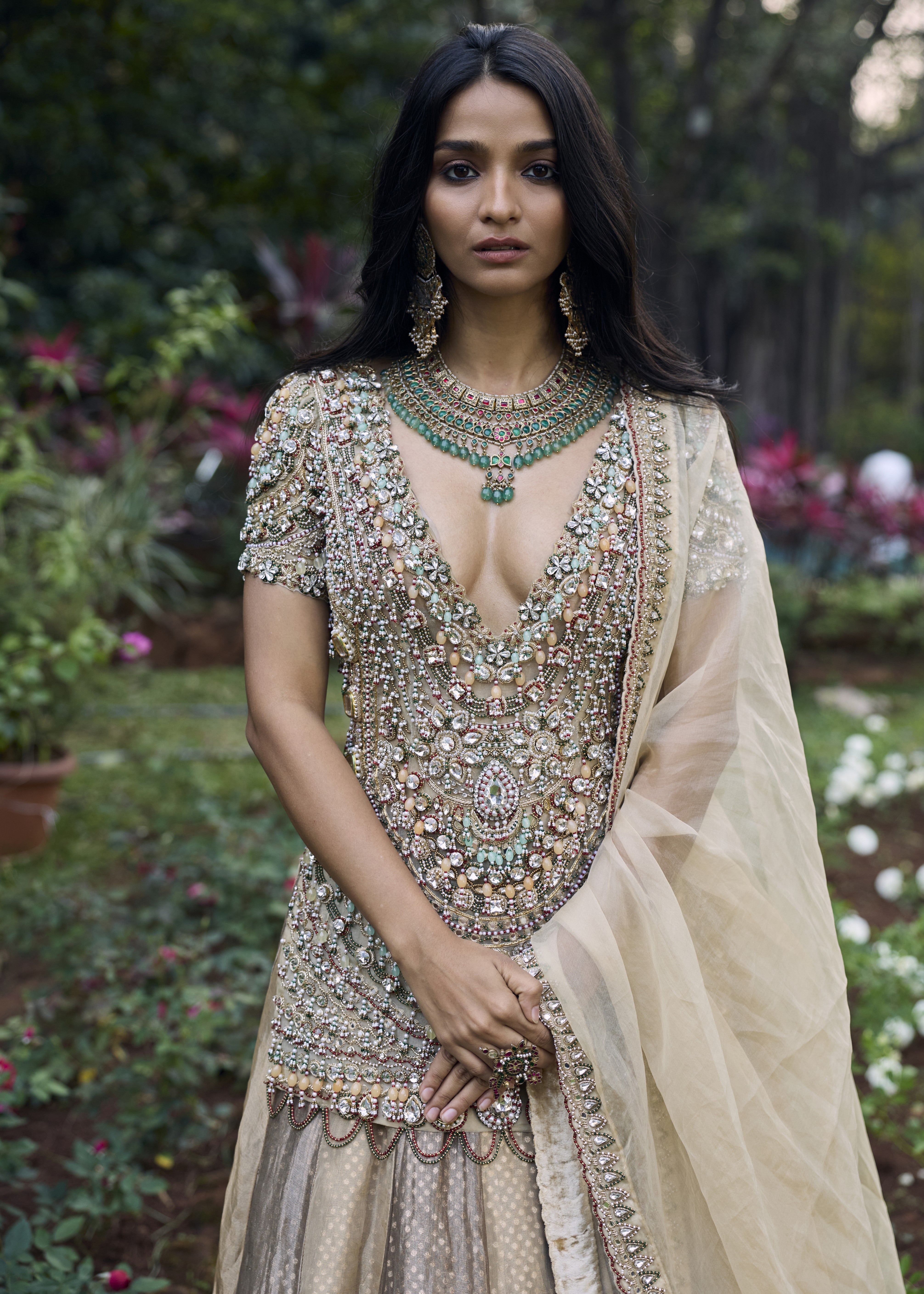 Noor-e-zar Jadau Lehenga Set