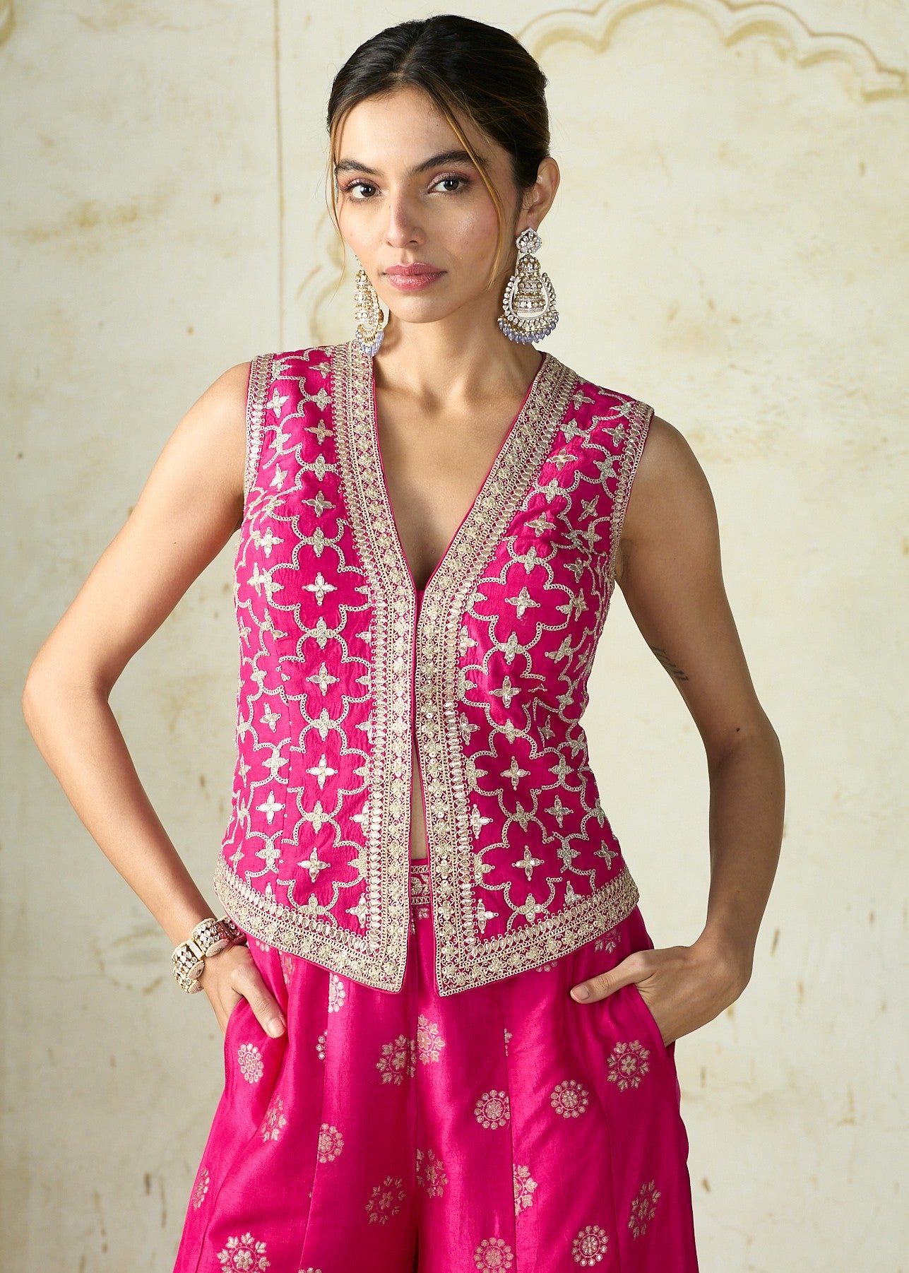 Rani Pink Mizna Pant Set