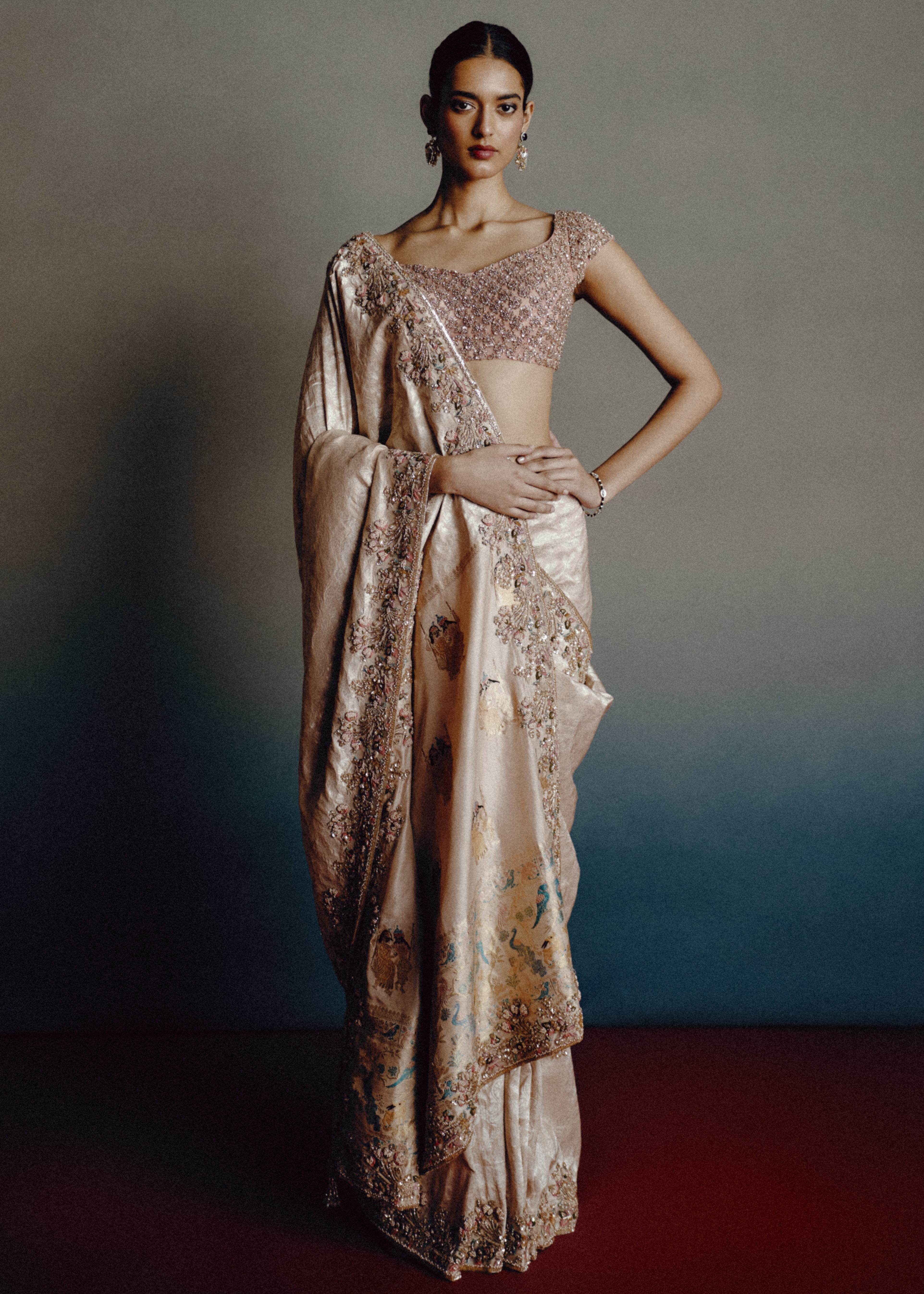 Celeste Banarasi Sari