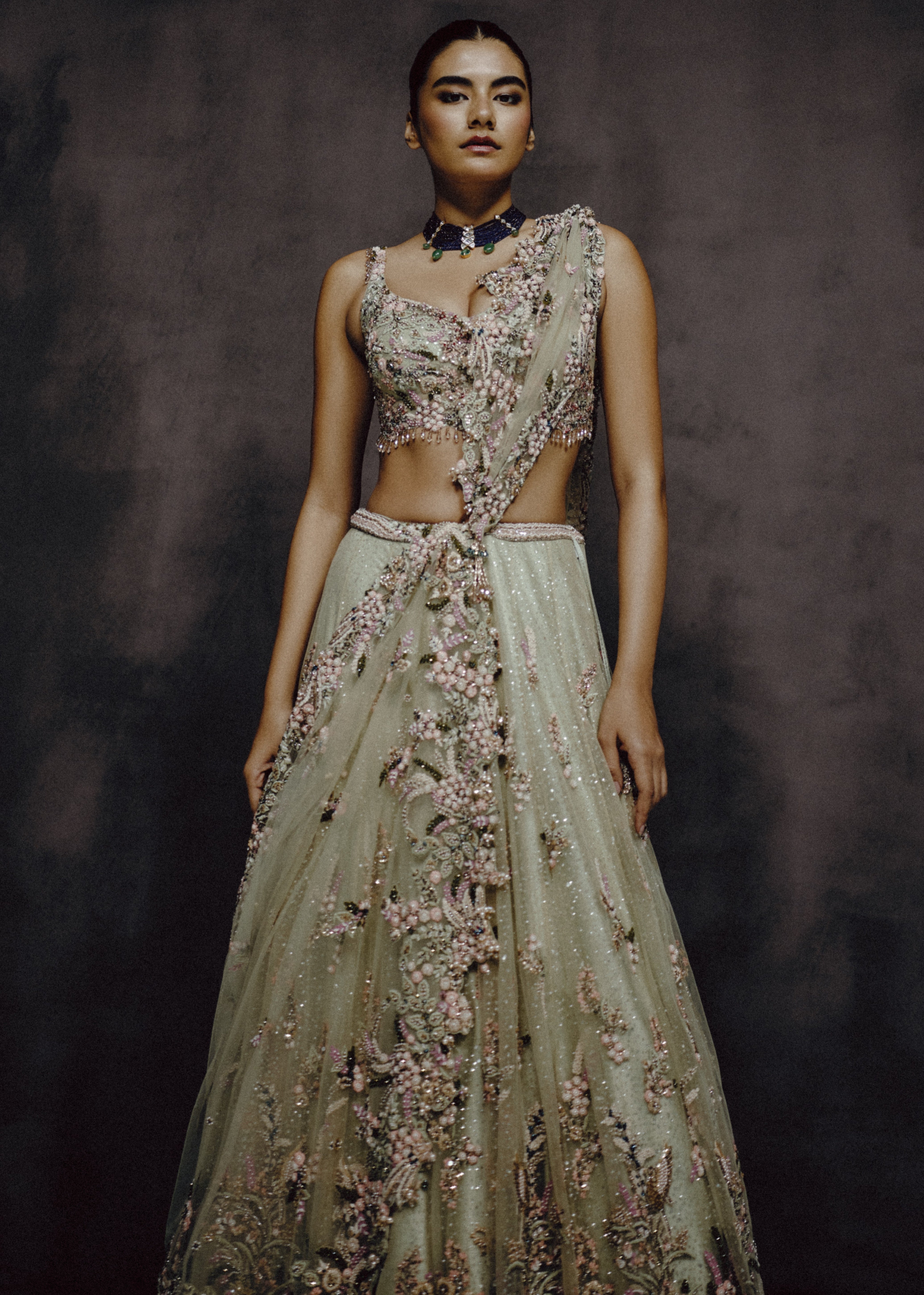 Verde Bloom  Lehenga