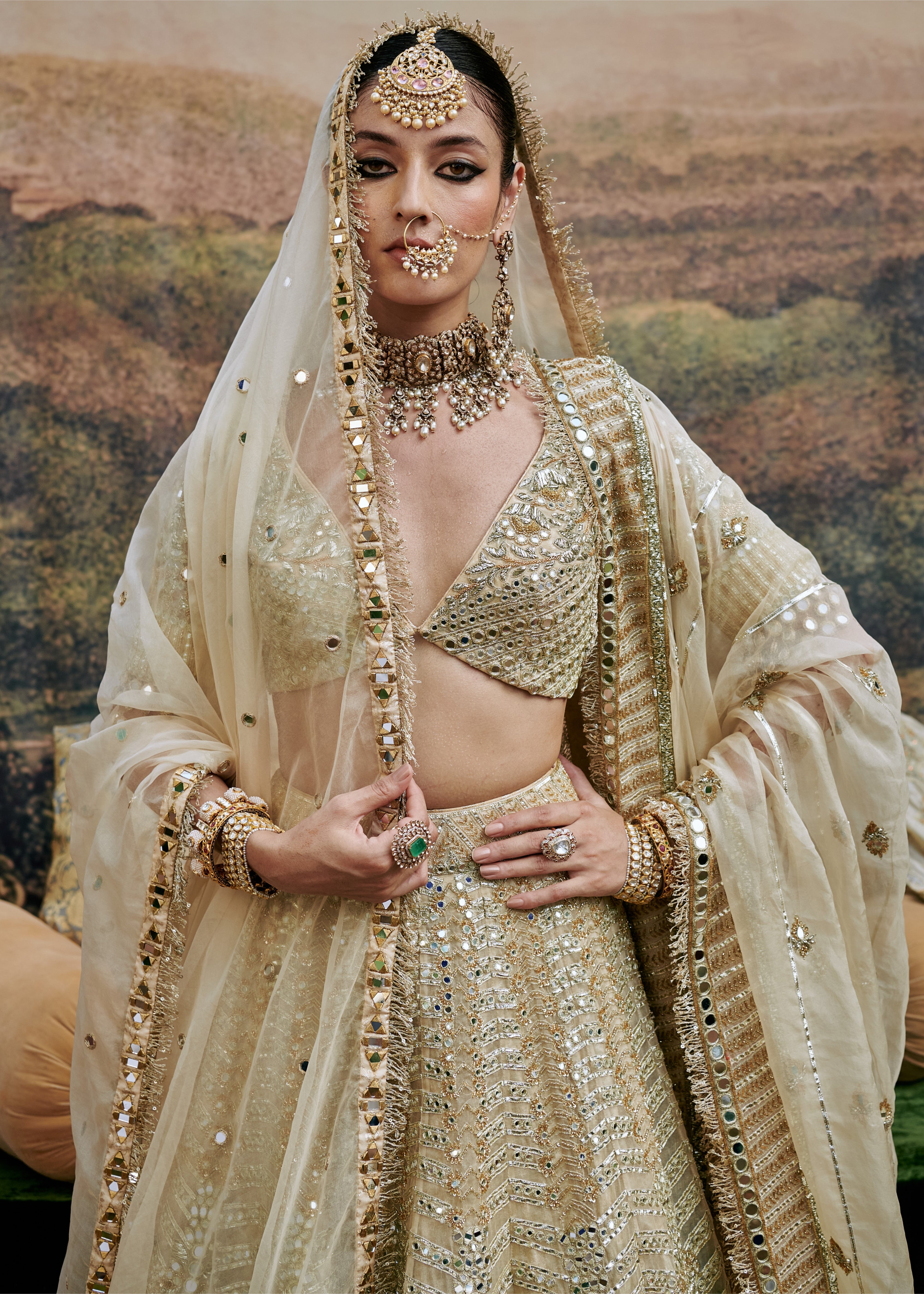 Shvet Afsana Lehenga and Veil