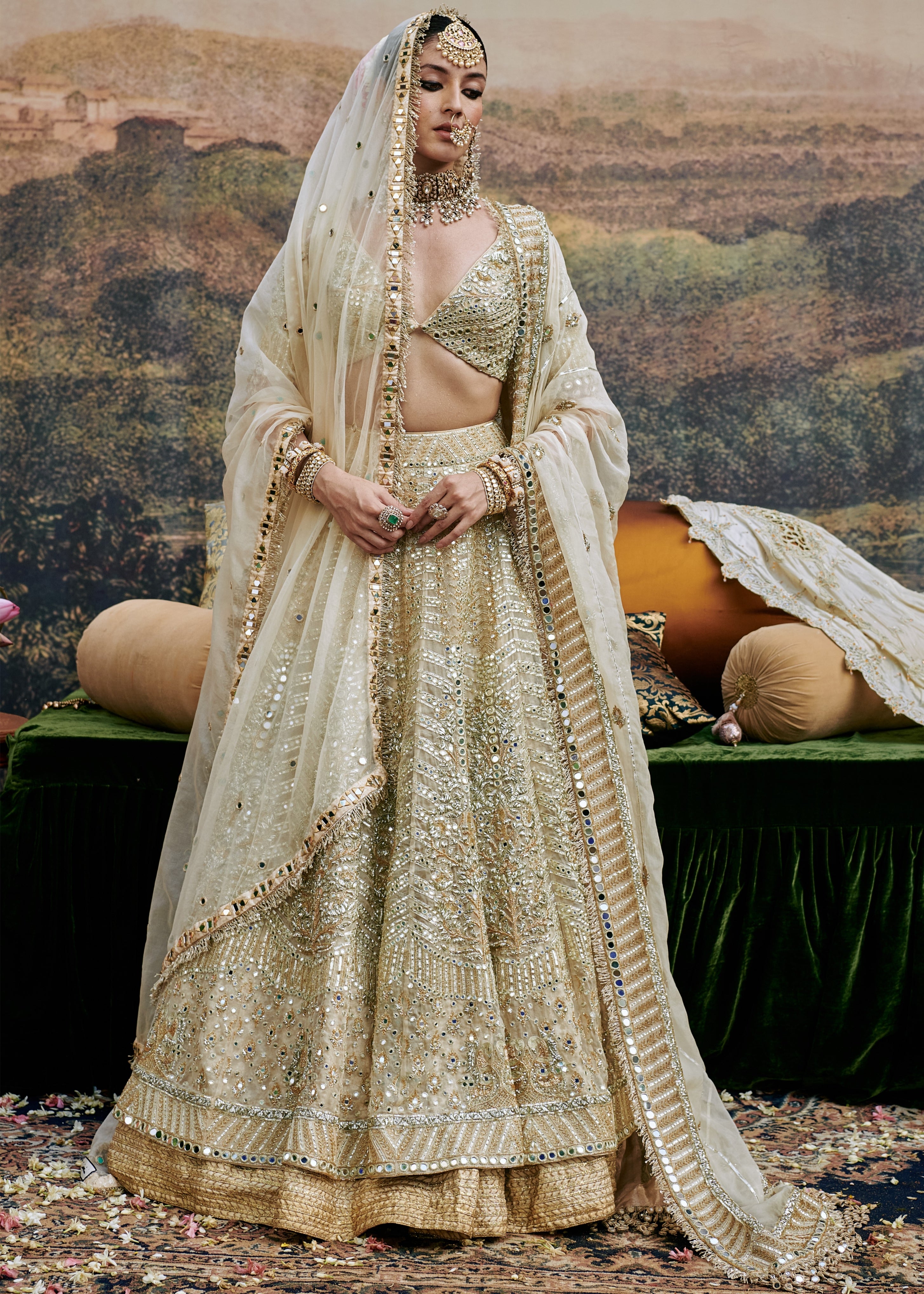 Shvet Afsana Lehenga and Veil