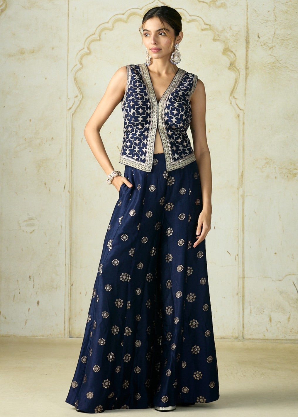 Navy Mizna Pant Set