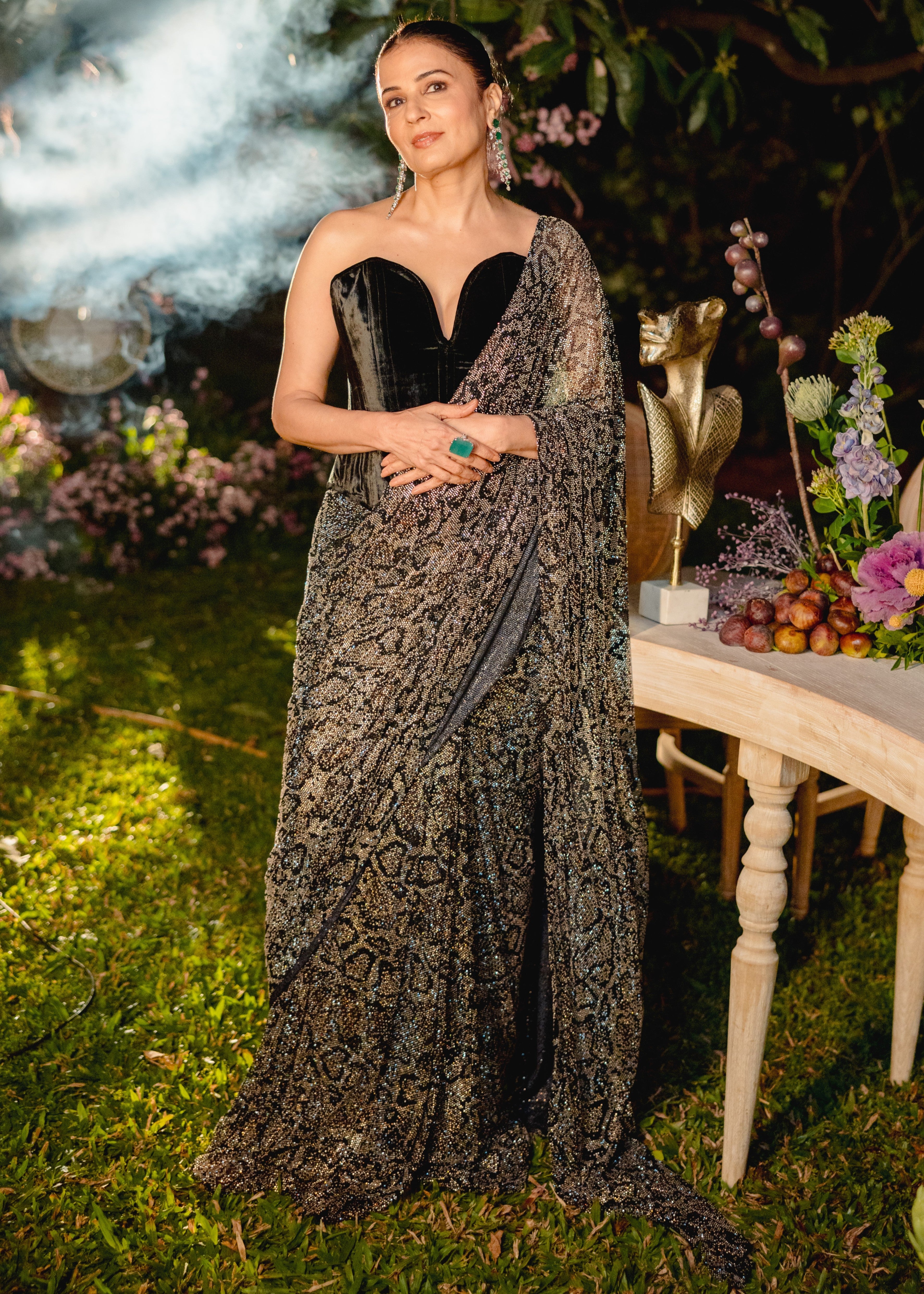 Midnight Frost Drape Set