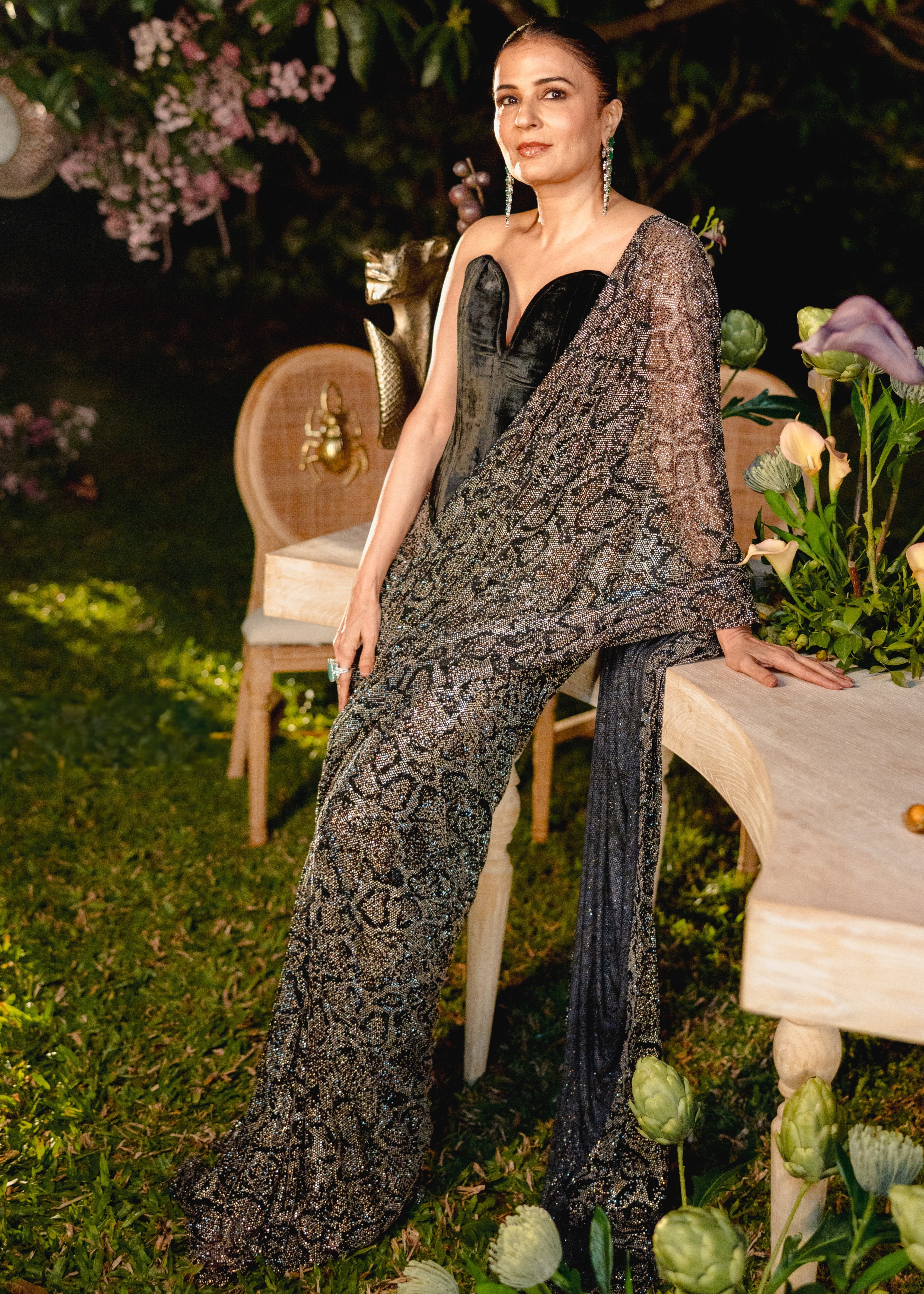 Midnight Frost Drape Set