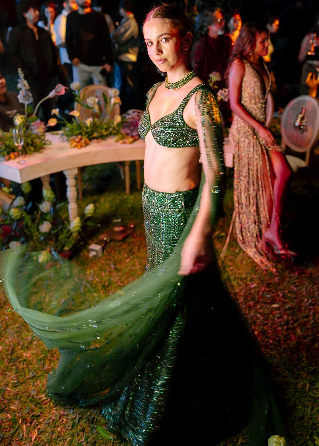 Emerald Élan Lehenga Set