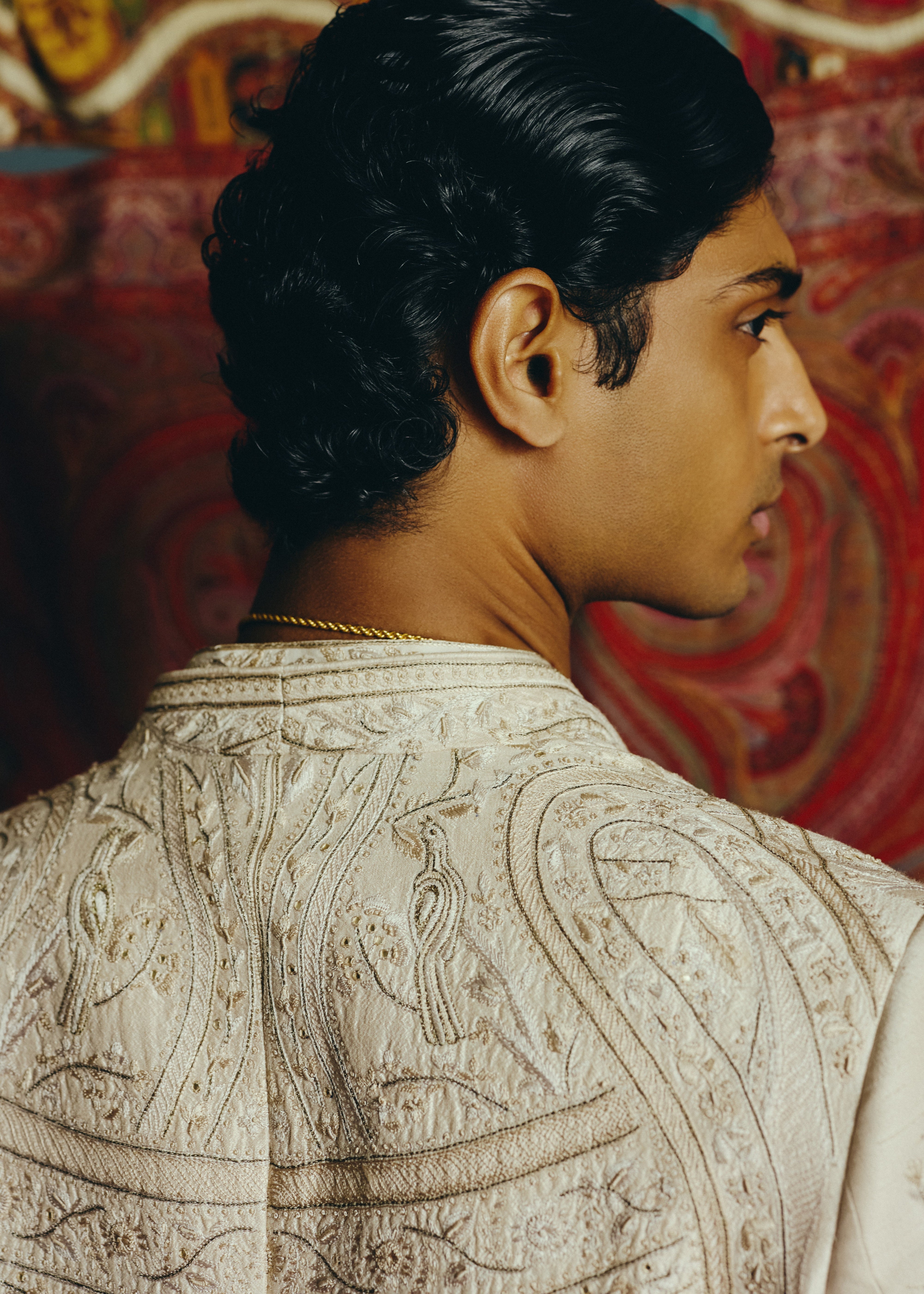 Serene Tonal Open Jacket, Kurta And Pant Set