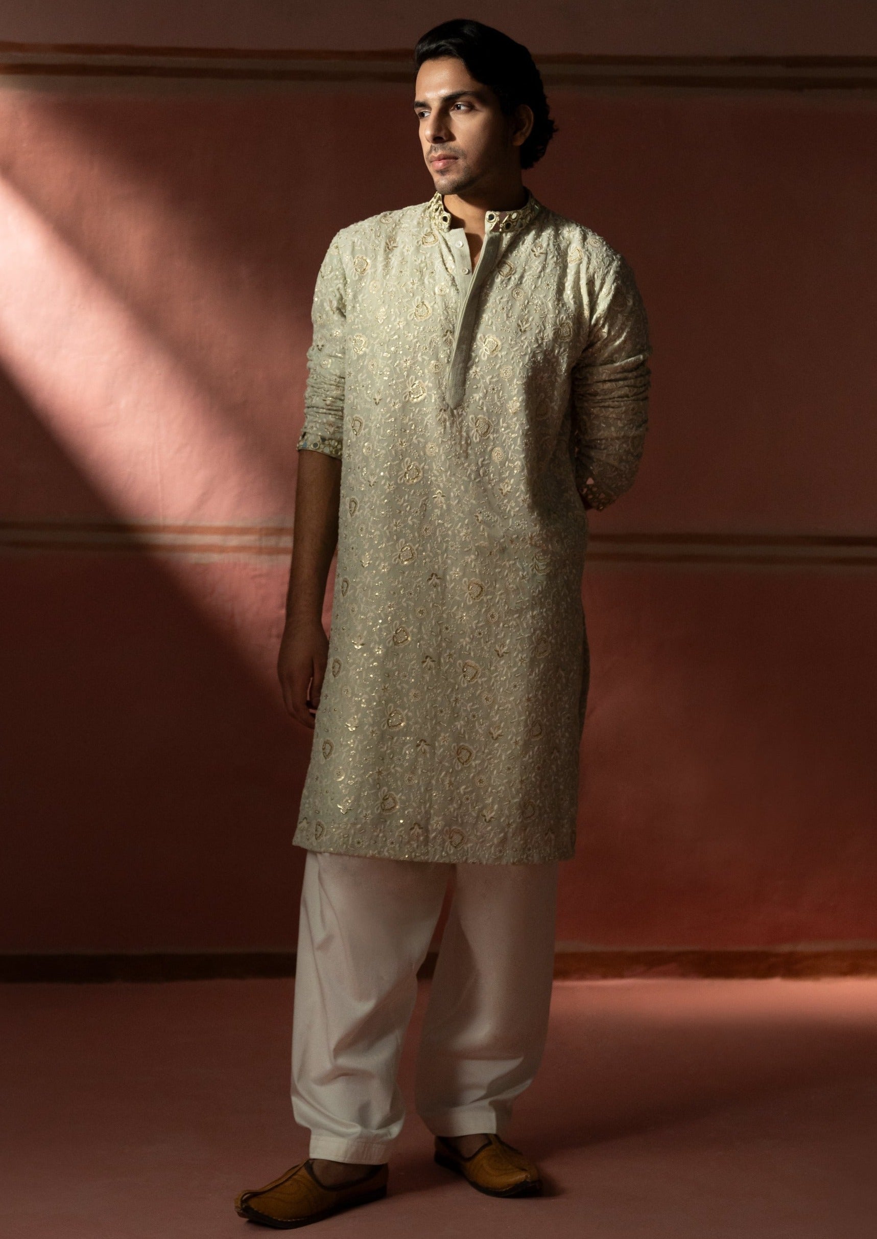 Mint Green Chikankari Kurta Set