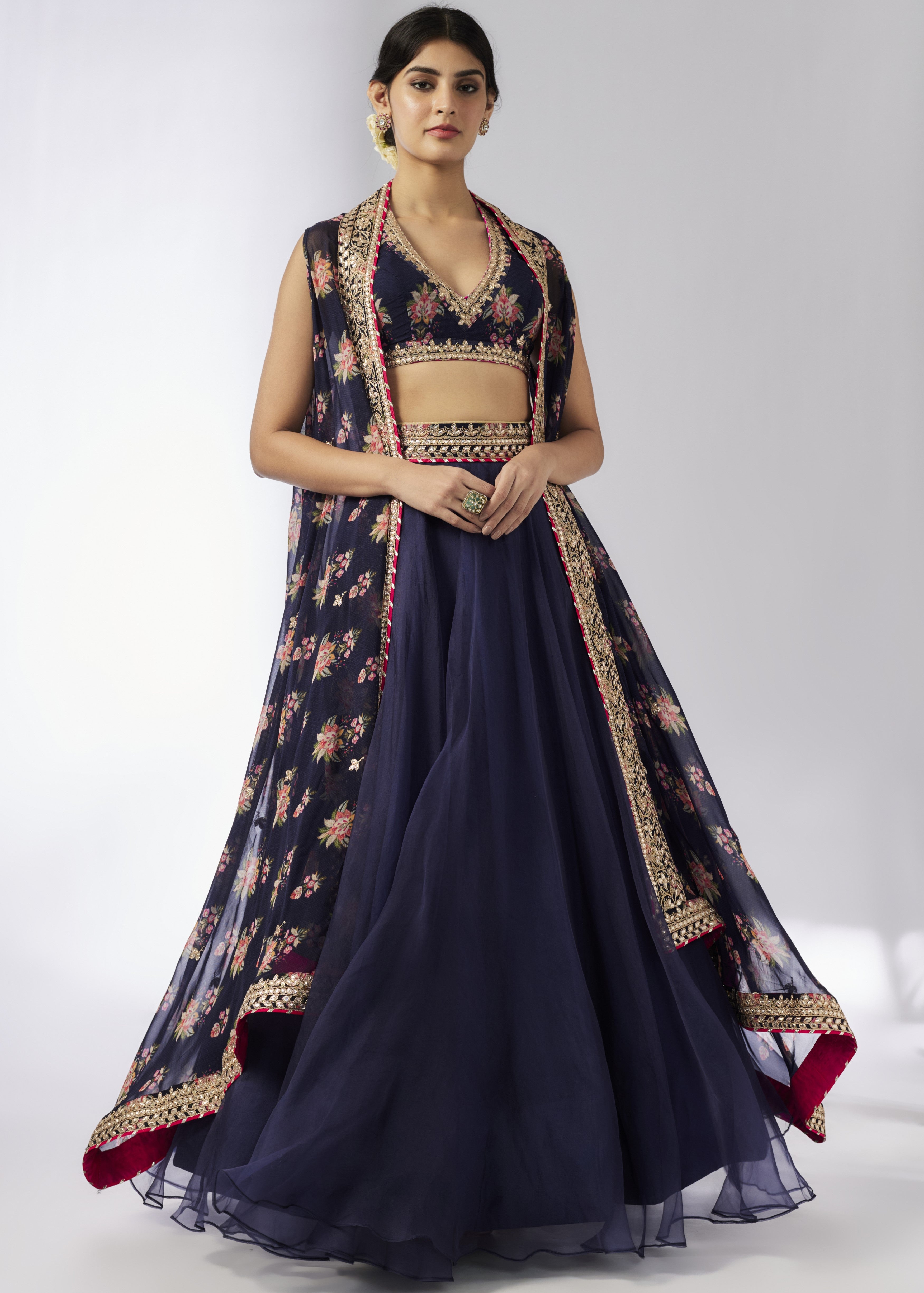 Navy Blue Utsavi Lehenga Set