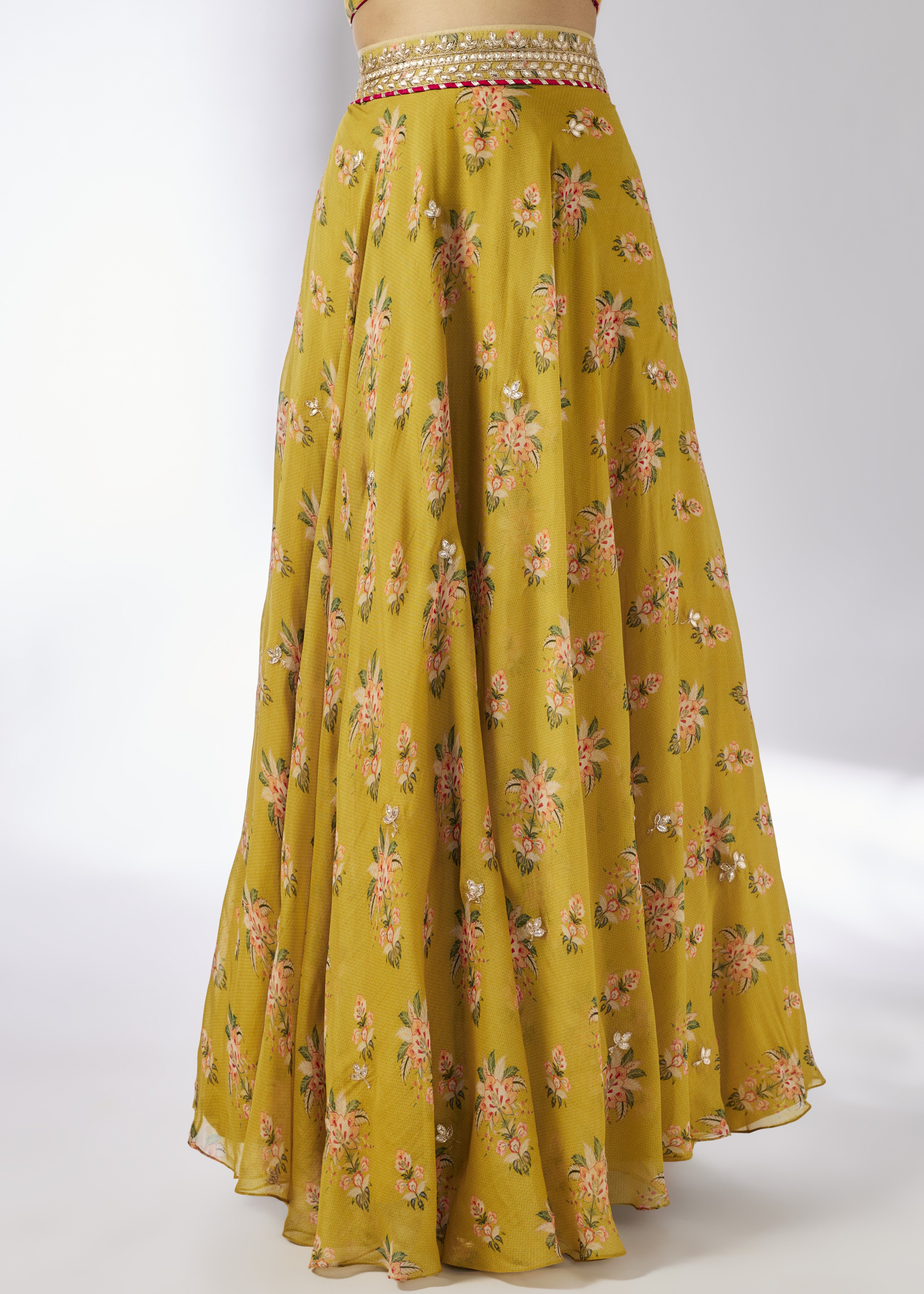 Mustard Bhairavi Lehenga Set