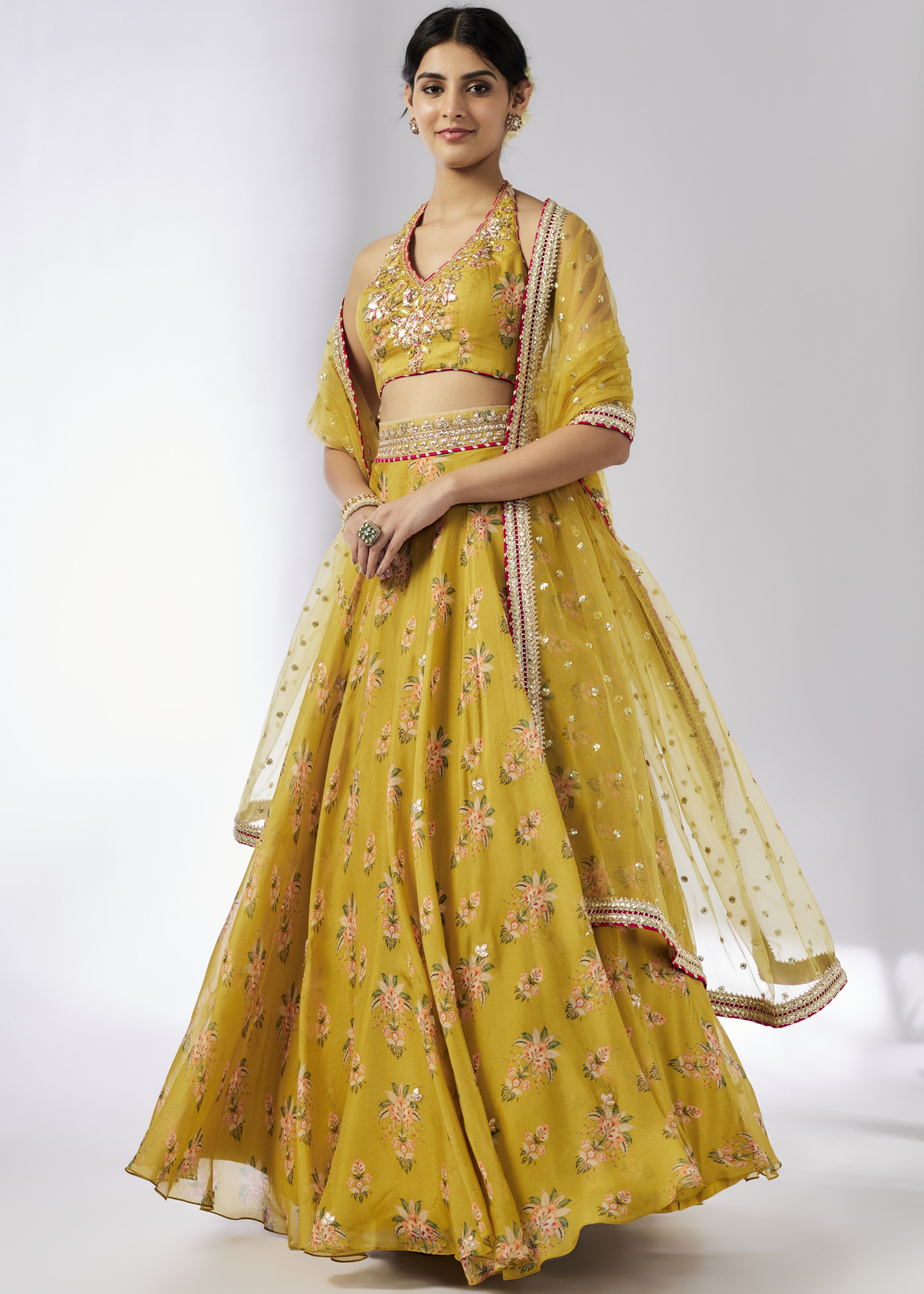 Mustard Bhairavi Lehenga Set