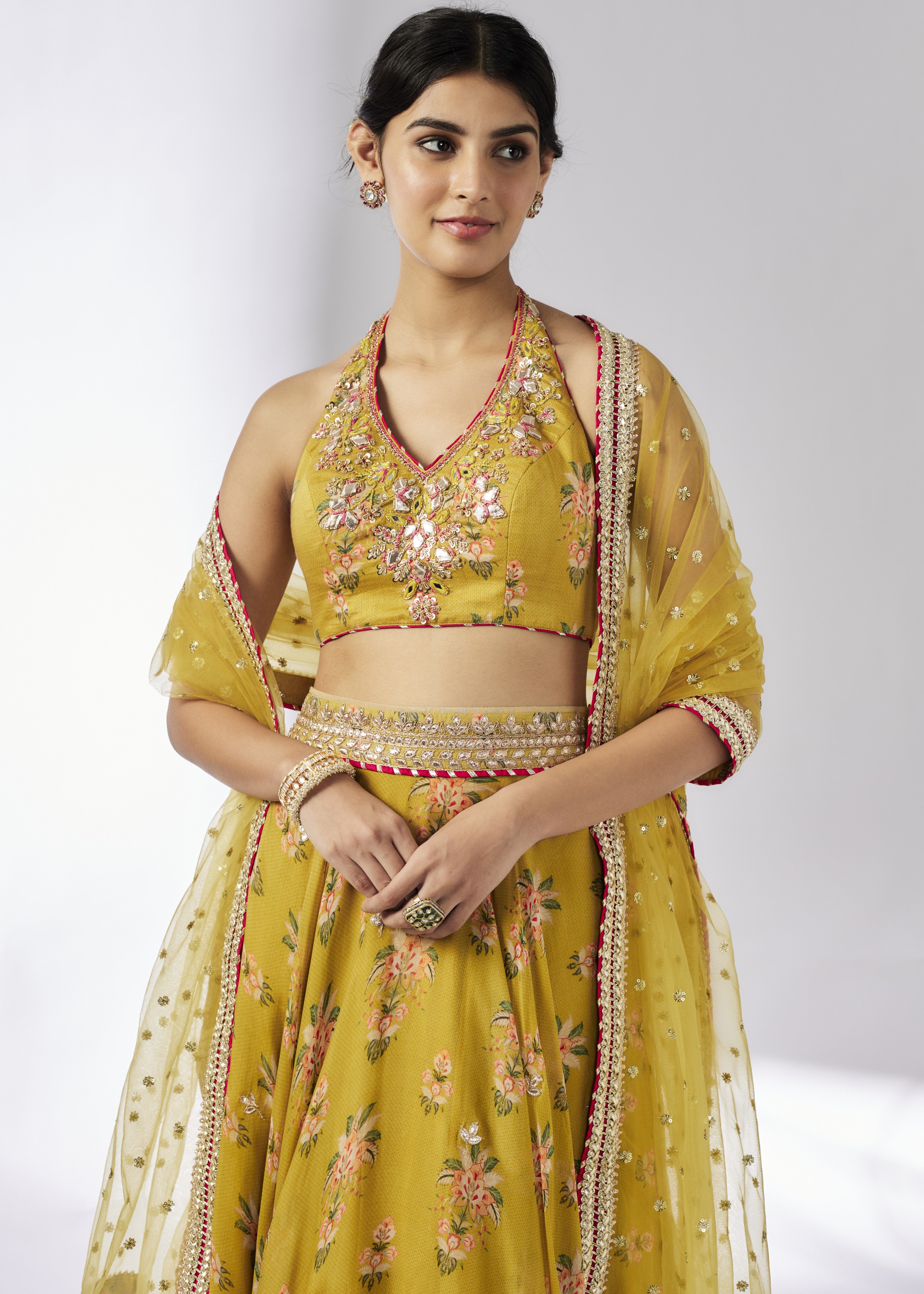 Mustard Bhairavi Lehenga Set