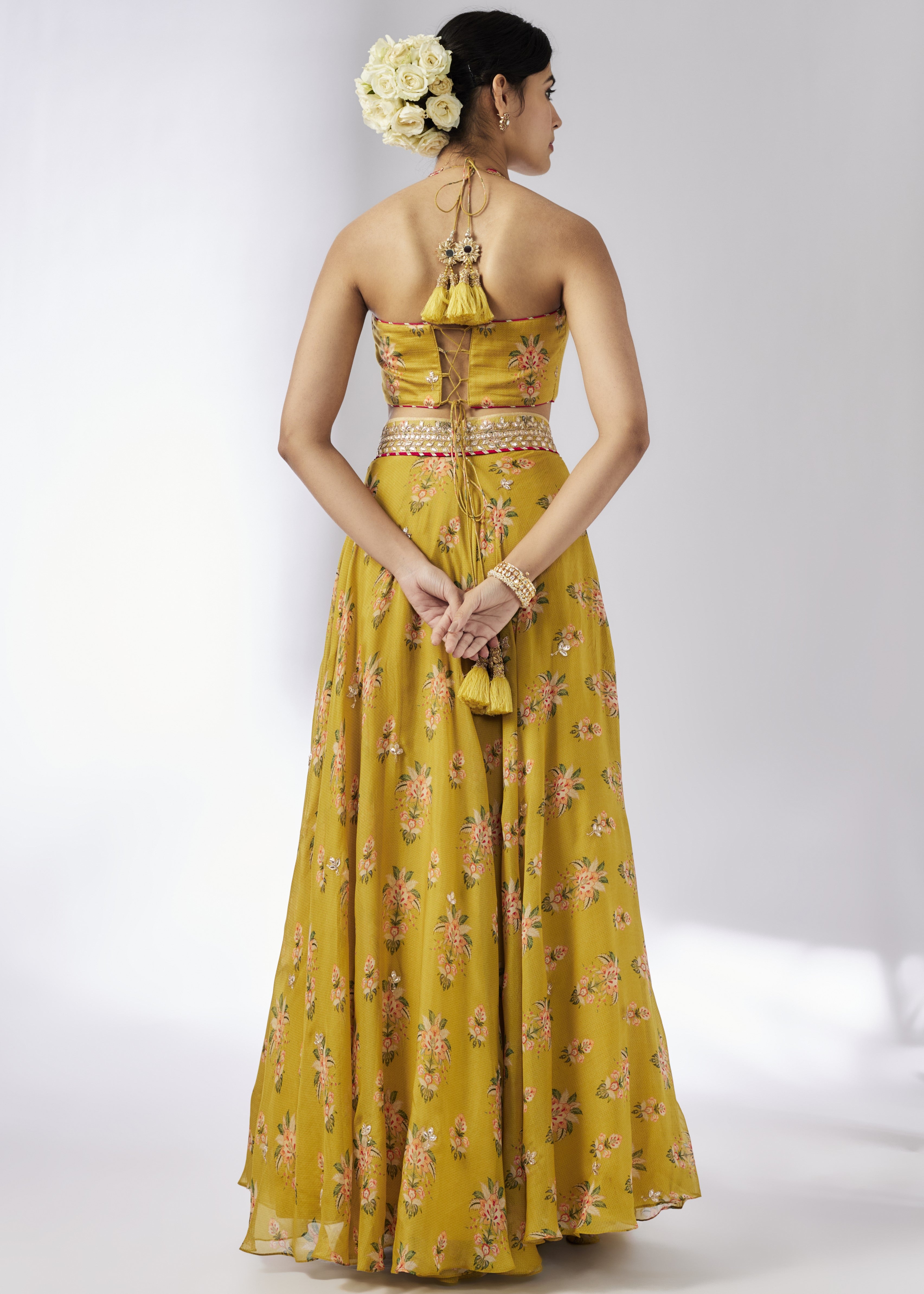 Mustard Bhairavi Lehenga Set