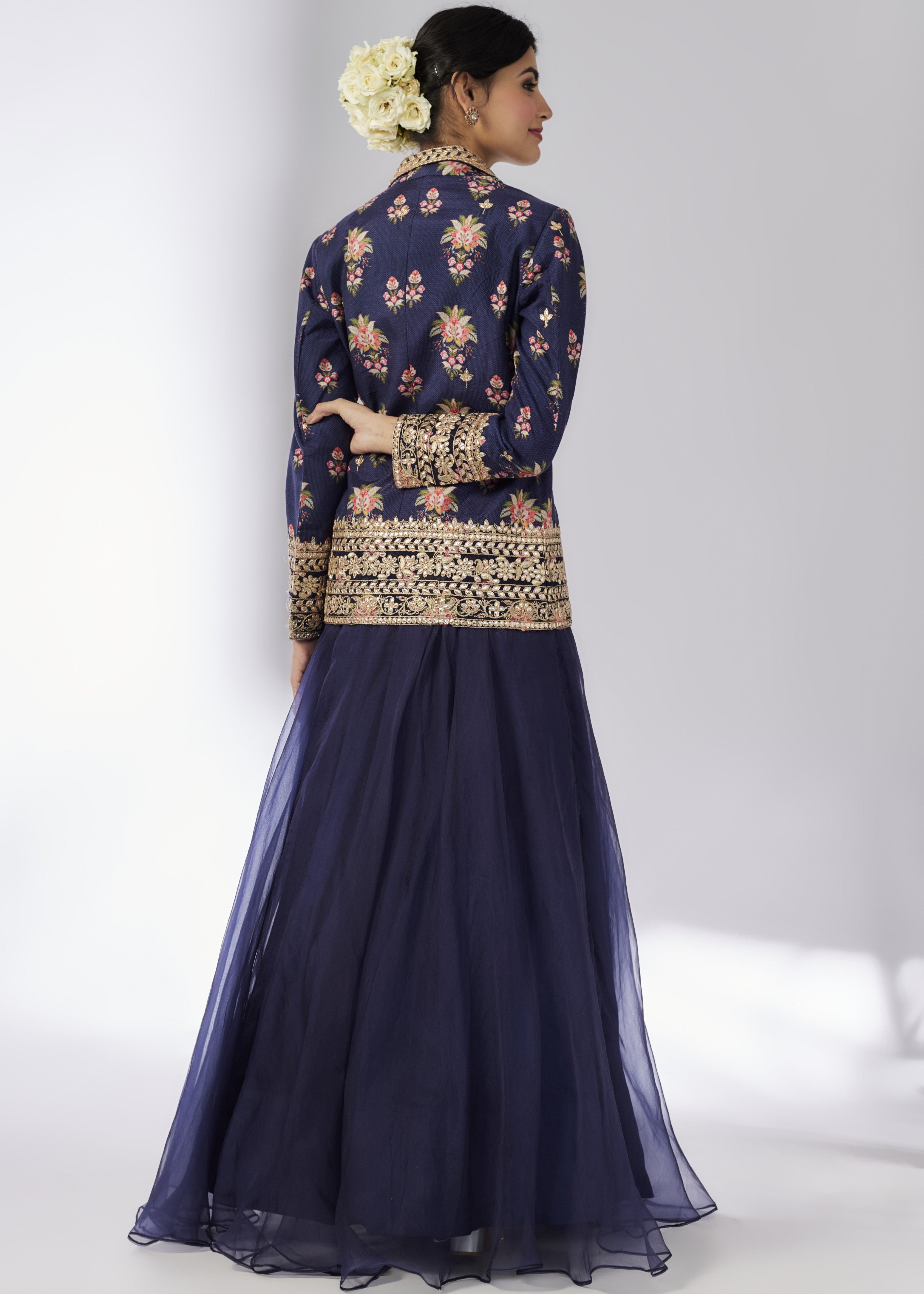 Navy Unnati Lehenga Set