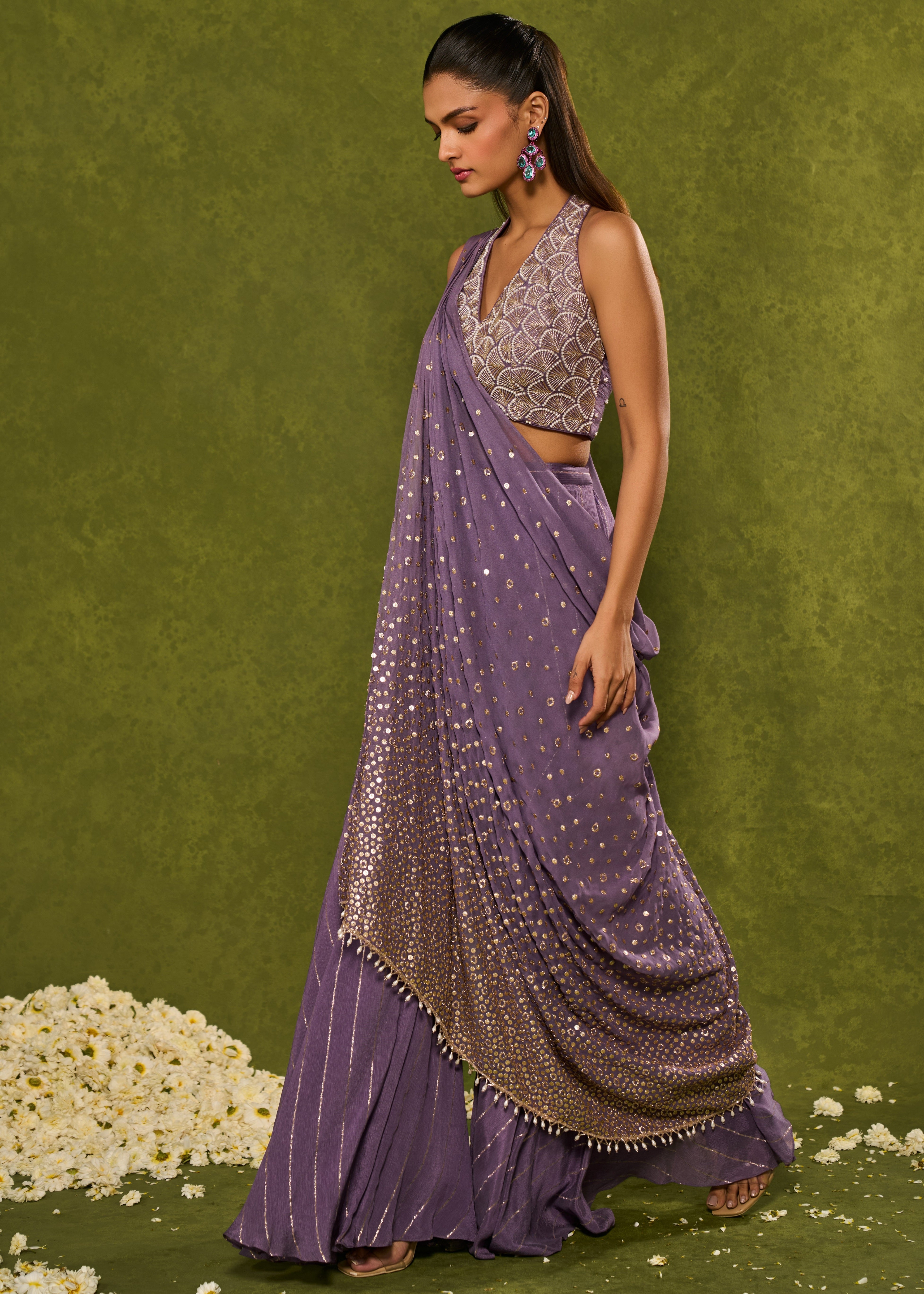 Hunar Drape Dupatta With Pants