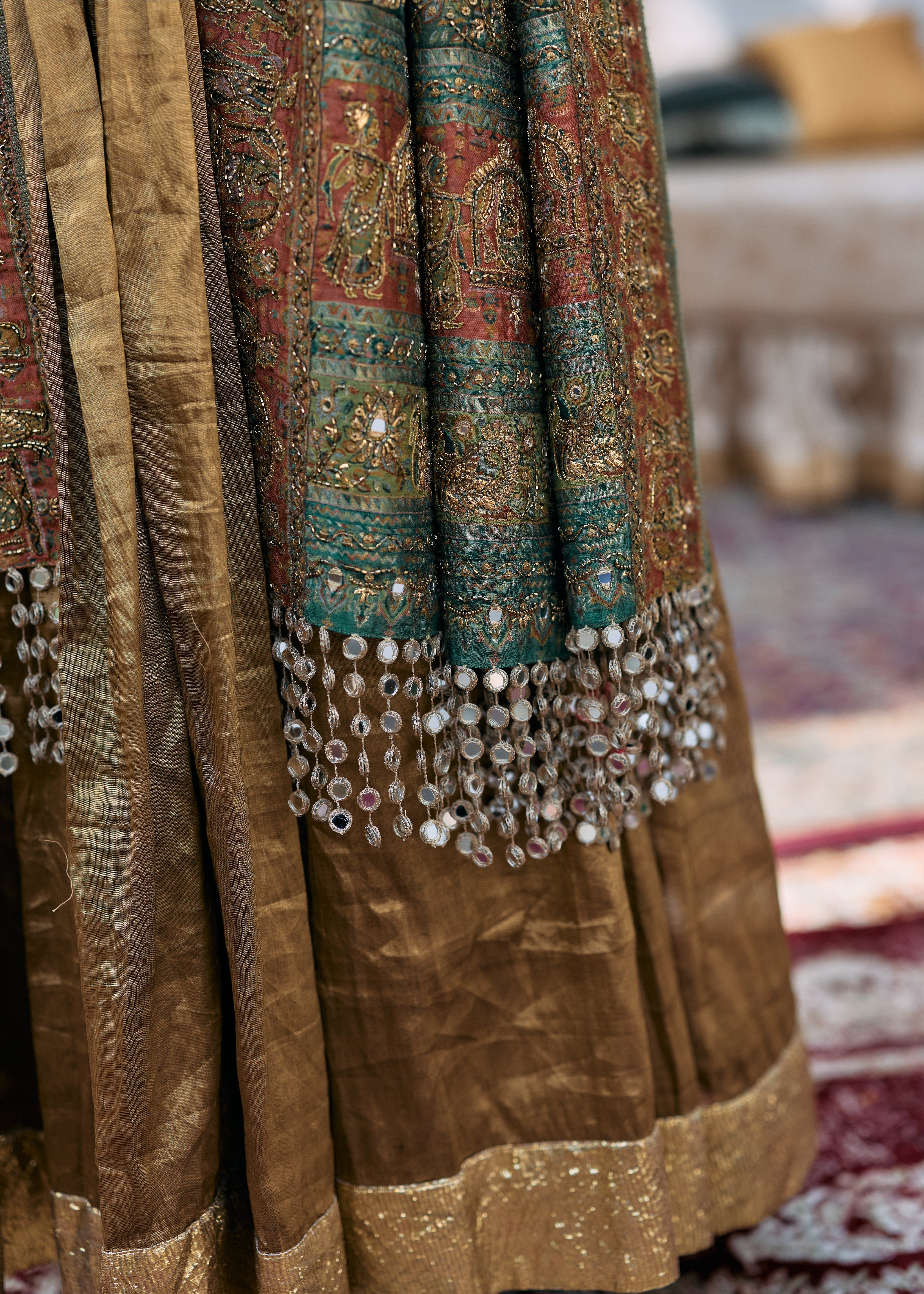 Pitambara Anarkali And Jamawar Shawl Set
