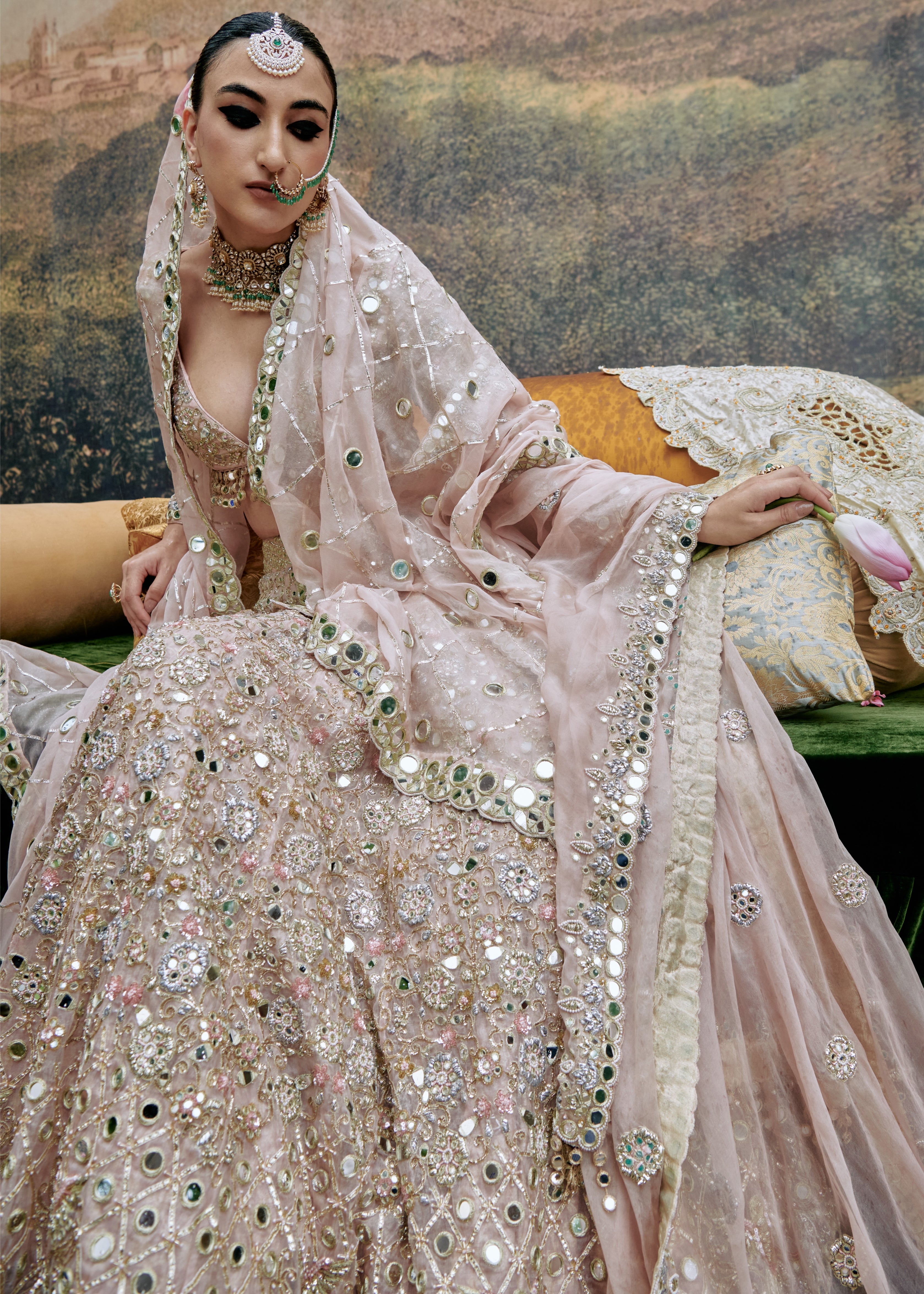 Rang De Gulaab Lehenga and Veil