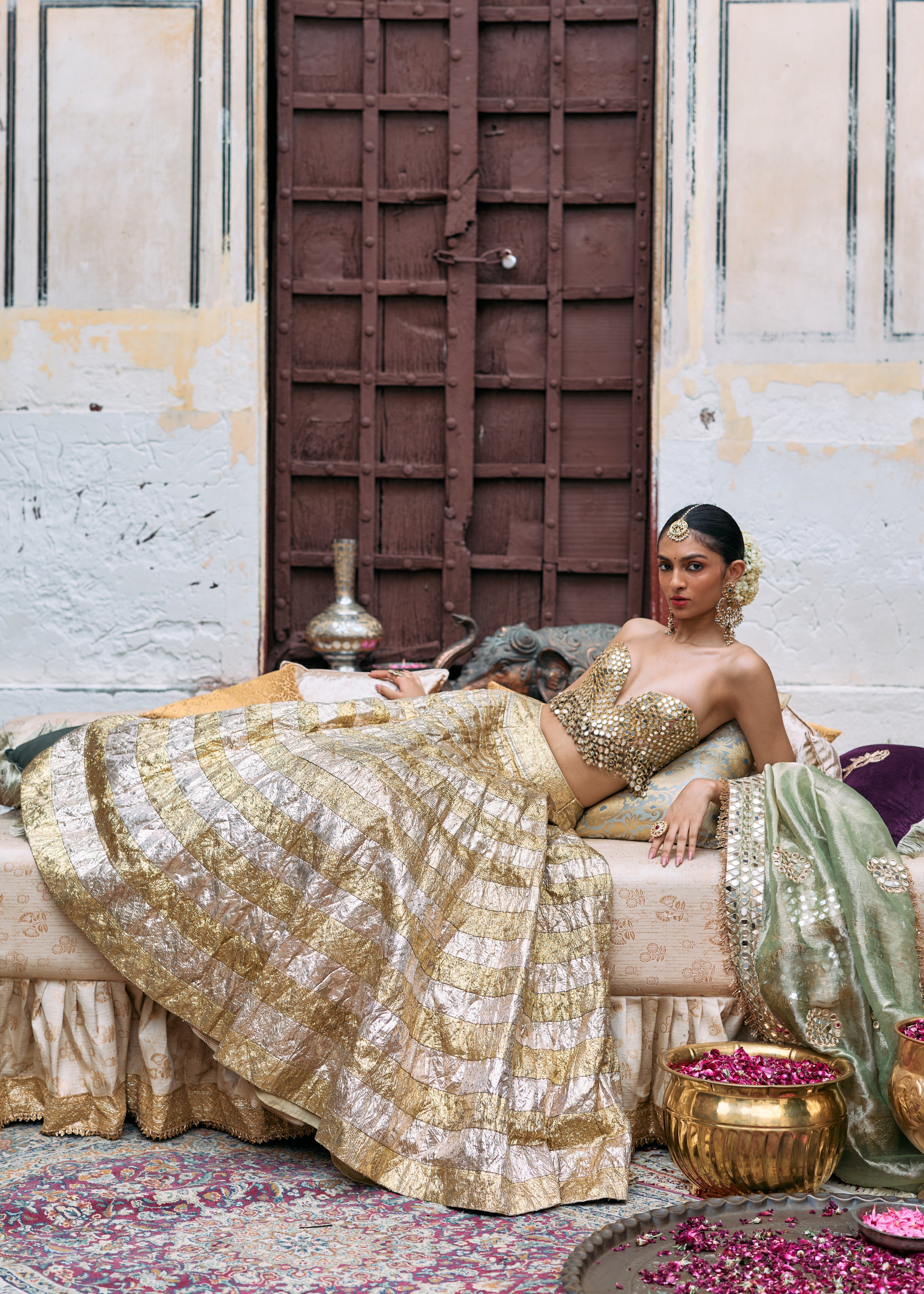 Kiran Sona Chandi Lehenga Set