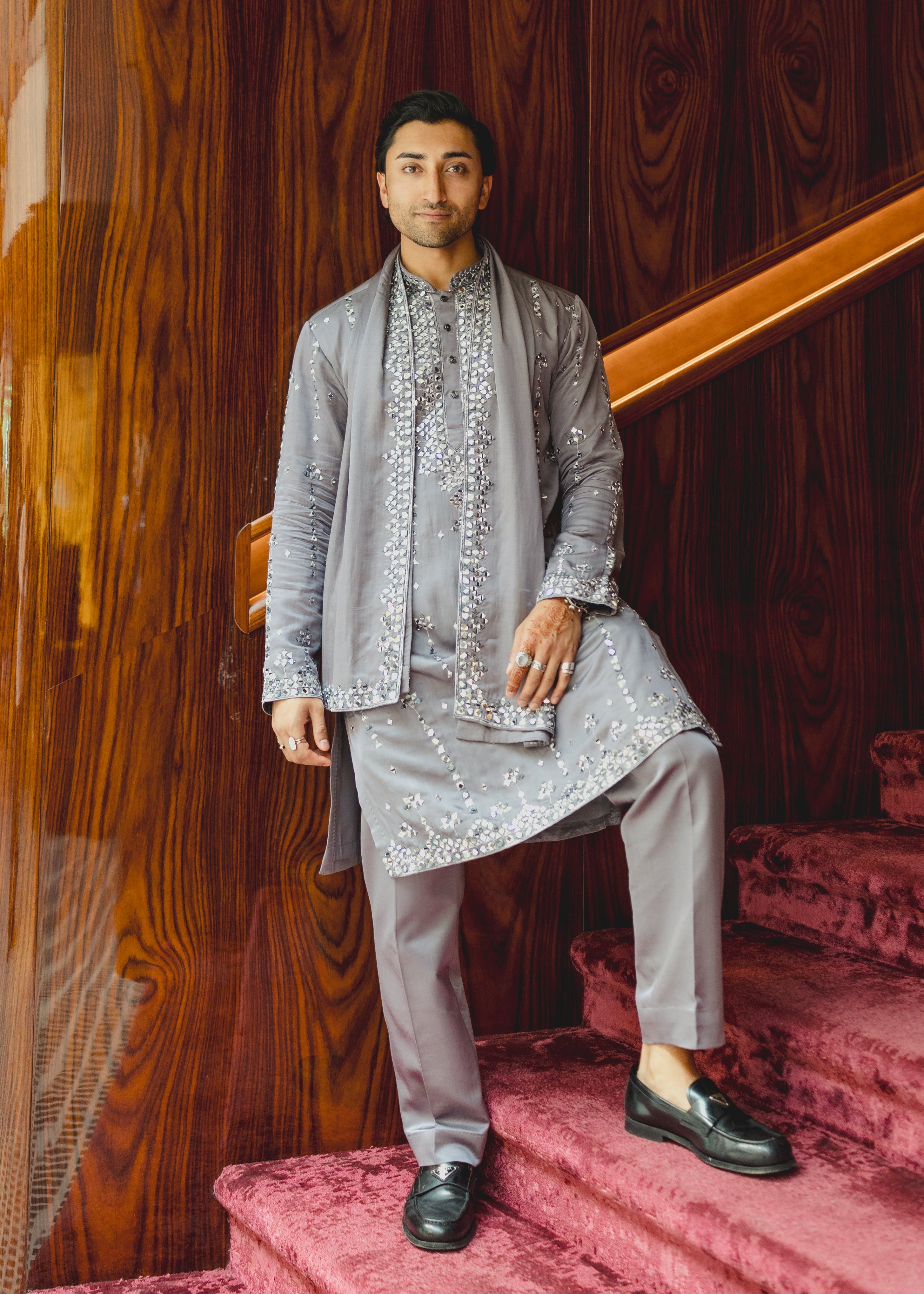 Nikhil's Haldi Mirrorwork Kurta Set