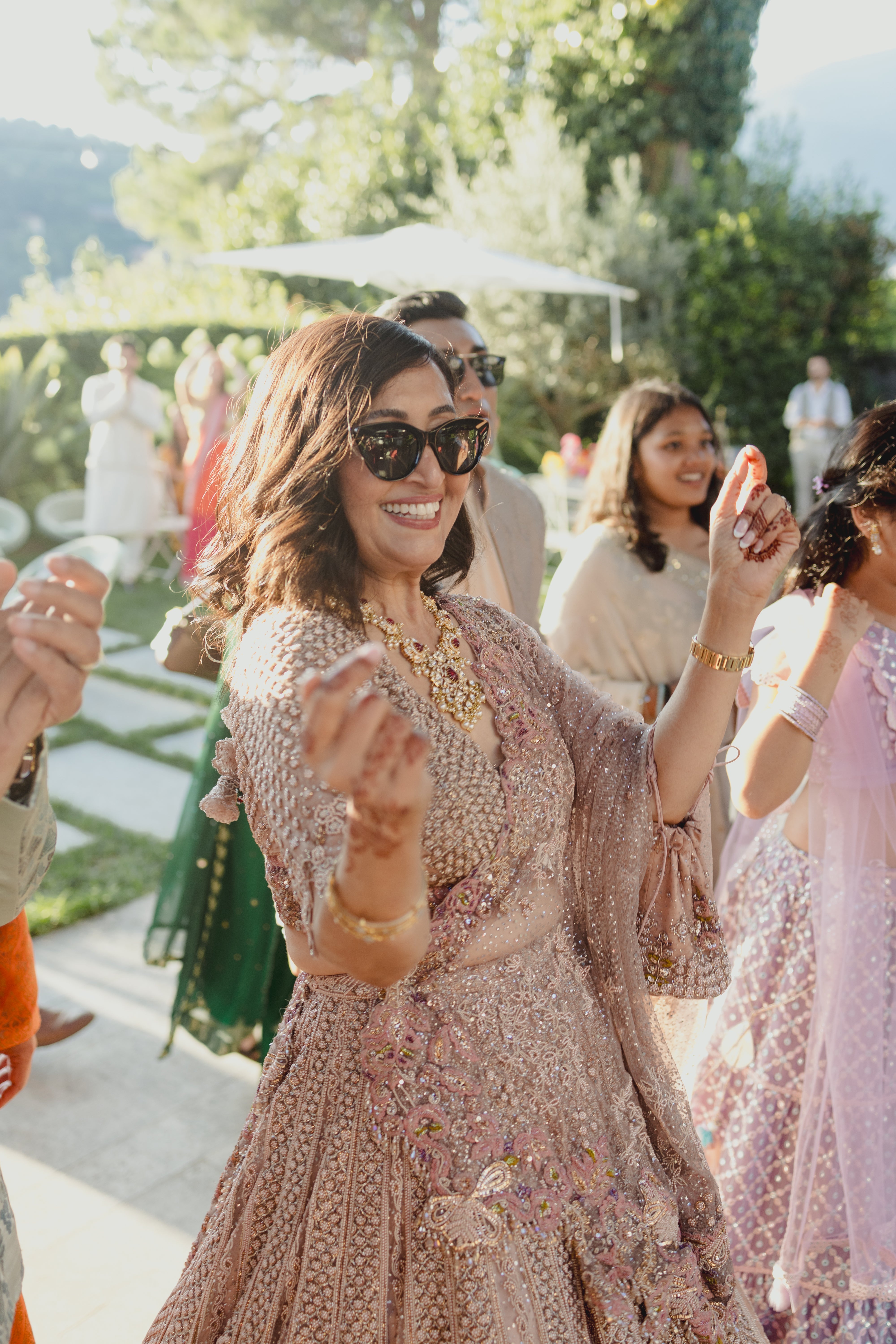 Mother-of-the-Bride Sangeet Lehenga Set