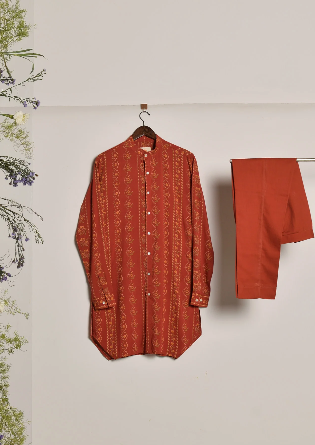 Red Riviera Kurta Set