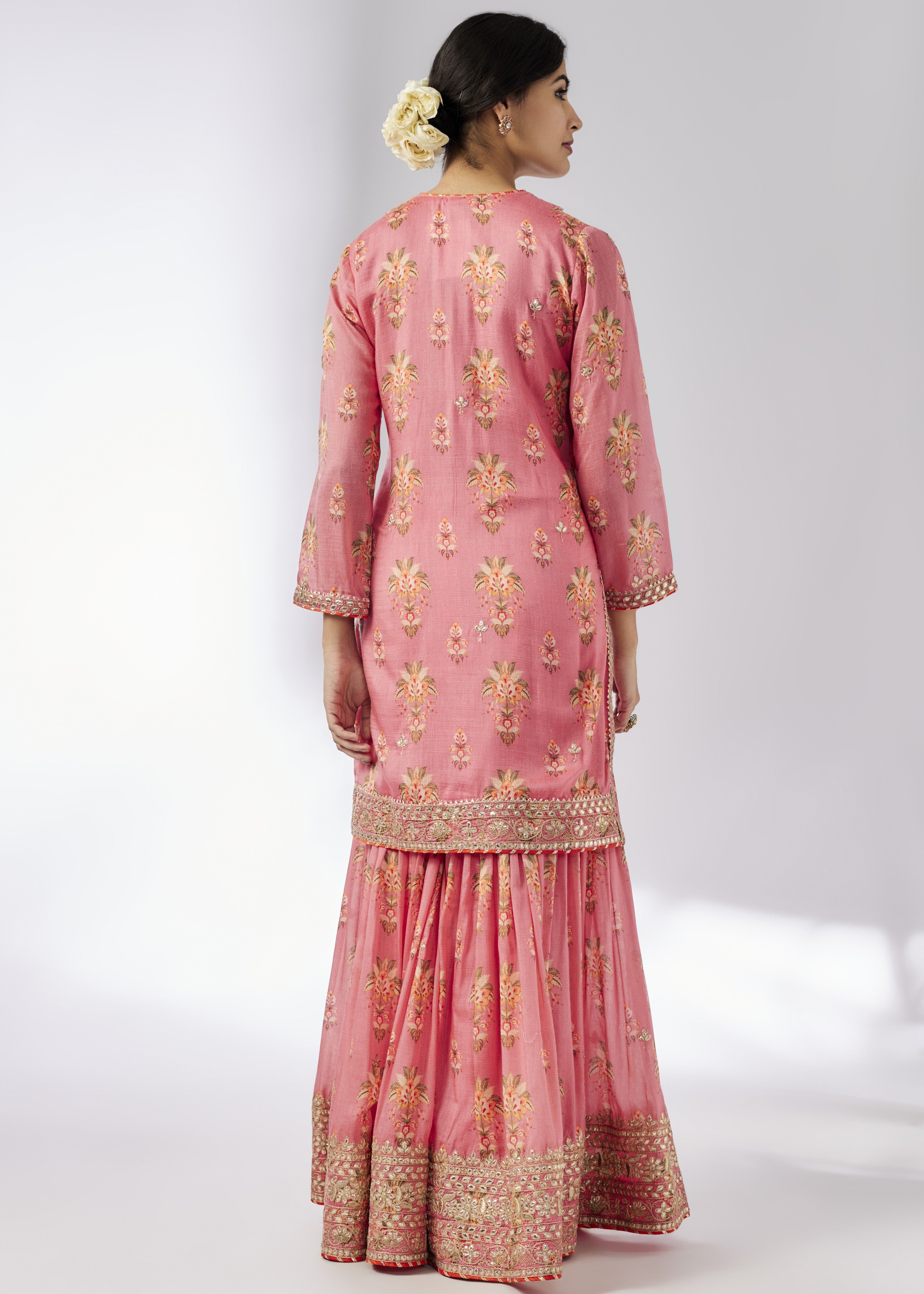 Pink Sadhna Sharara Set