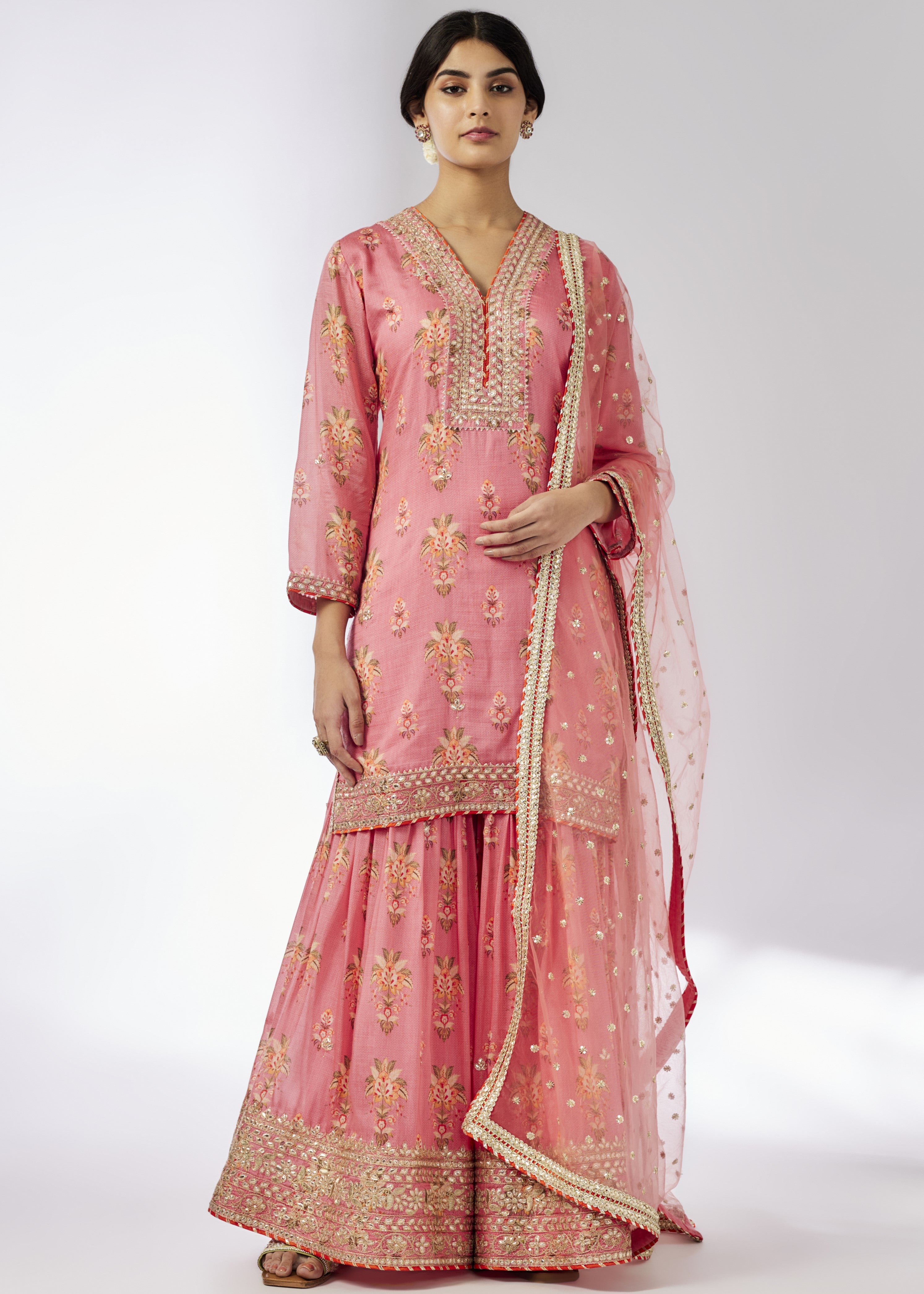 Pink Sadhna Sharara Set